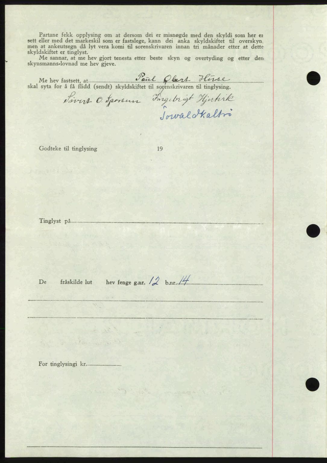 Romsdal sorenskriveri, AV/SAT-A-4149/1/2/2C: Mortgage book no. A27, 1948-1948, Diary no: : 2312/1948