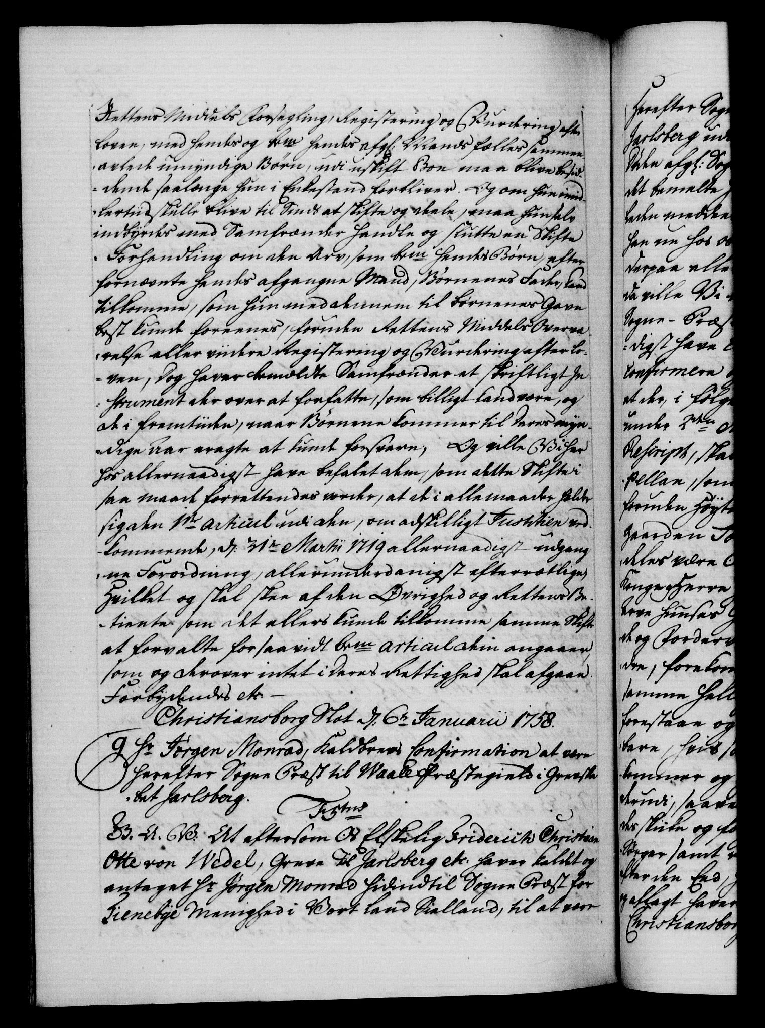 Danske Kanselli 1572-1799, AV/RA-EA-3023/F/Fc/Fca/Fcaa/L0040: Norske registre, 1757-1759, p. 275b