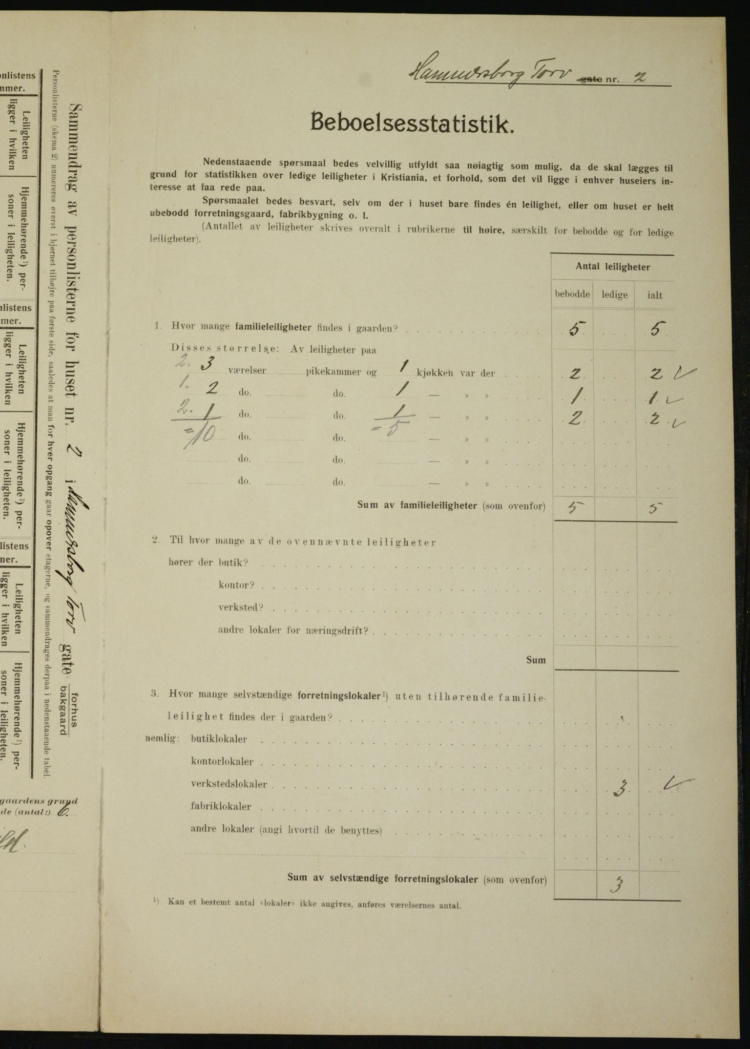 OBA, Municipal Census 1910 for Kristiania, 1910, p. 32241