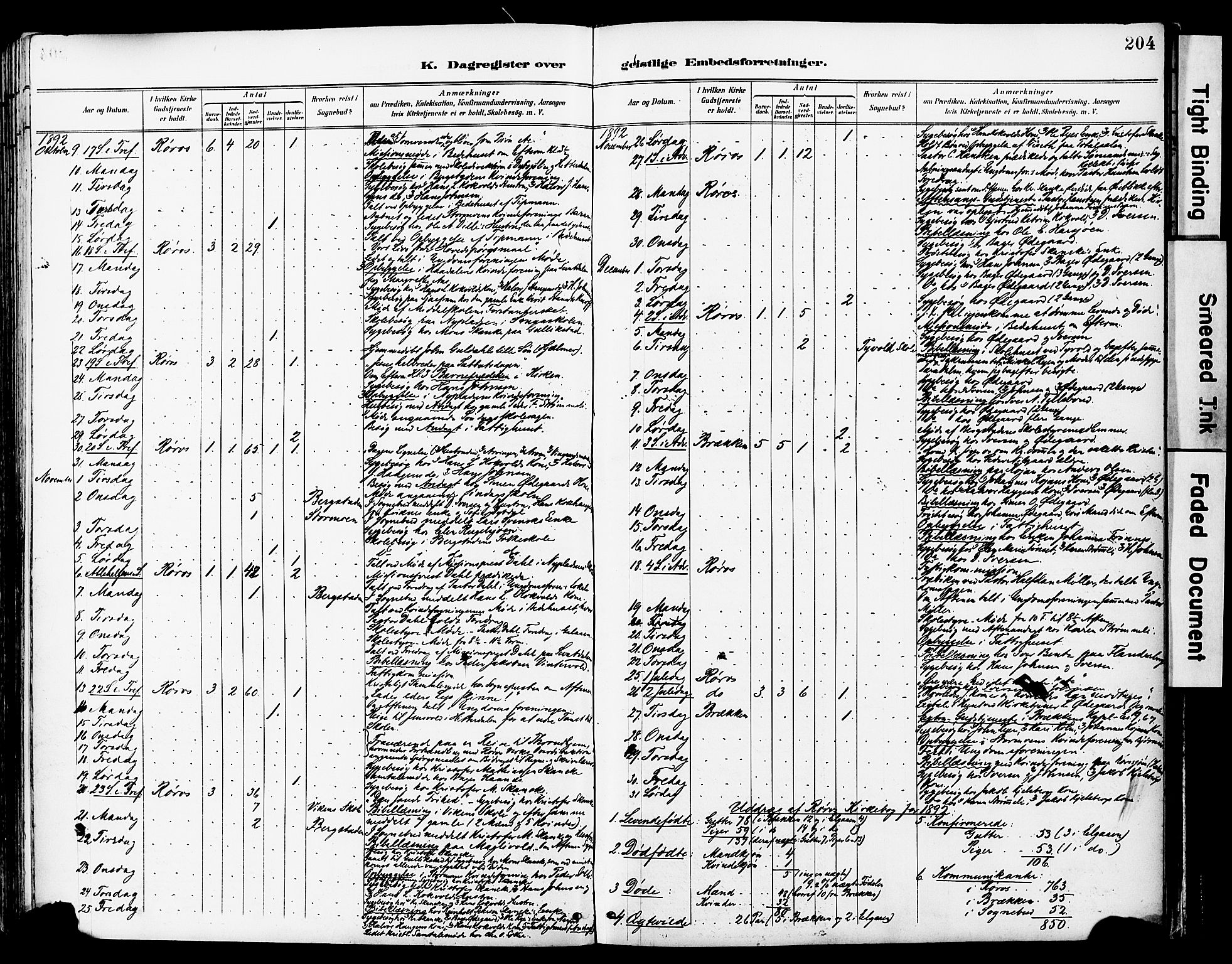 Ministerialprotokoller, klokkerbøker og fødselsregistre - Sør-Trøndelag, SAT/A-1456/681/L0935: Parish register (official) no. 681A13, 1890-1898, p. 204