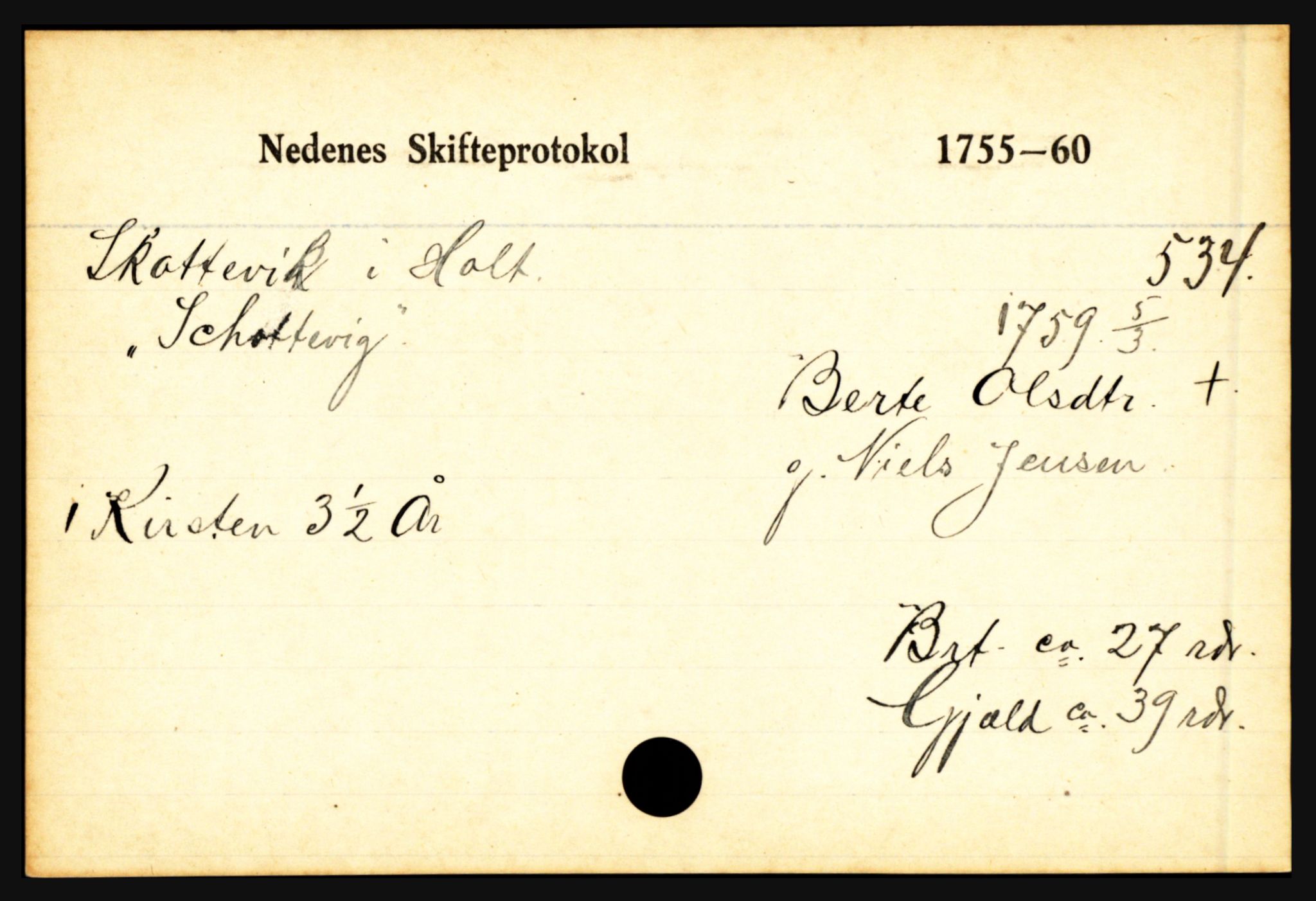 Nedenes sorenskriveri før 1824, AV/SAK-1221-0007/H, p. 27171