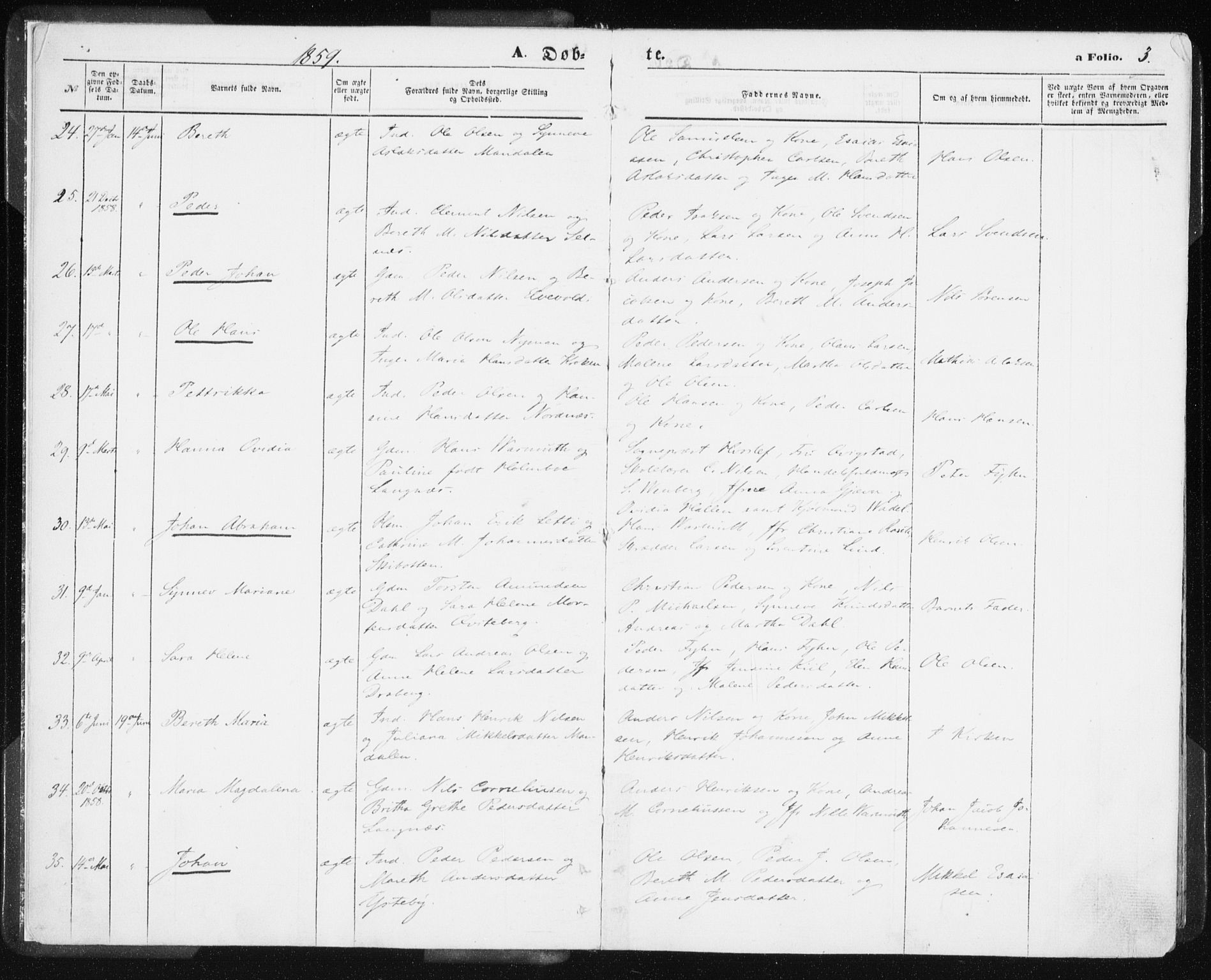 Lyngen sokneprestembete, AV/SATØ-S-1289/H/He/Hea/L0005kirke: Parish register (official) no. 5, 1859-1869, p. 3