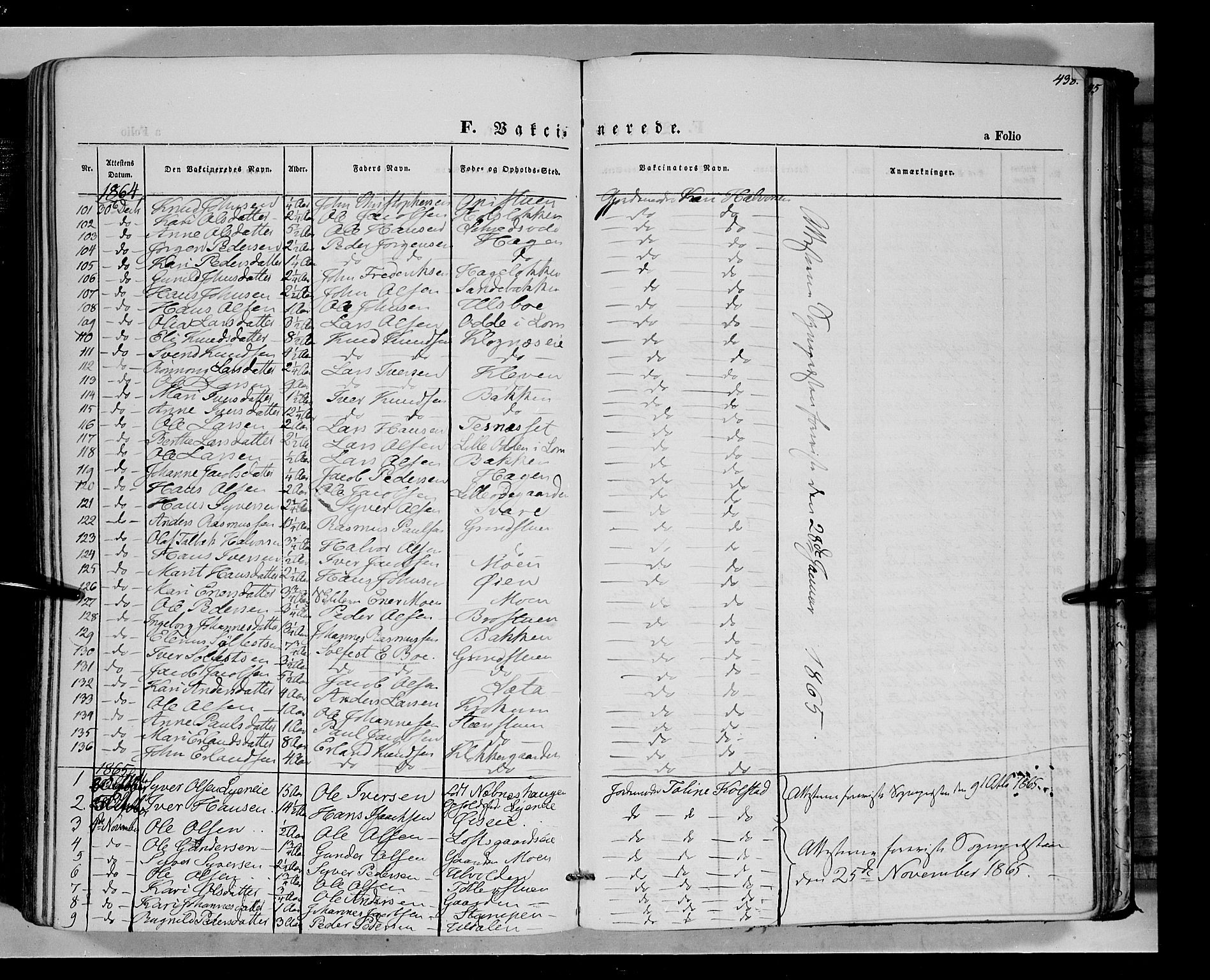 Vågå prestekontor, SAH/PREST-076/H/Ha/Haa/L0006: Parish register (official) no. 6 /1, 1856-1872, p. 438