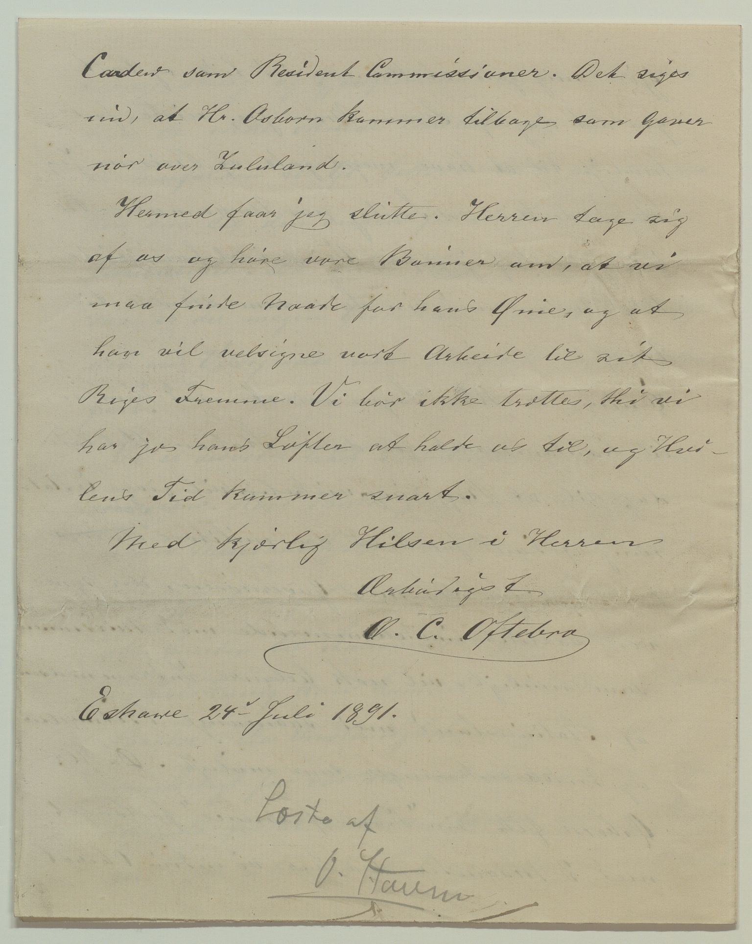 Det Norske Misjonsselskap - hovedadministrasjonen, VID/MA-A-1045/D/Da/Daa/L0038/0009: Konferansereferat og årsberetninger / Konferansereferat fra Sør-Afrika., 1891