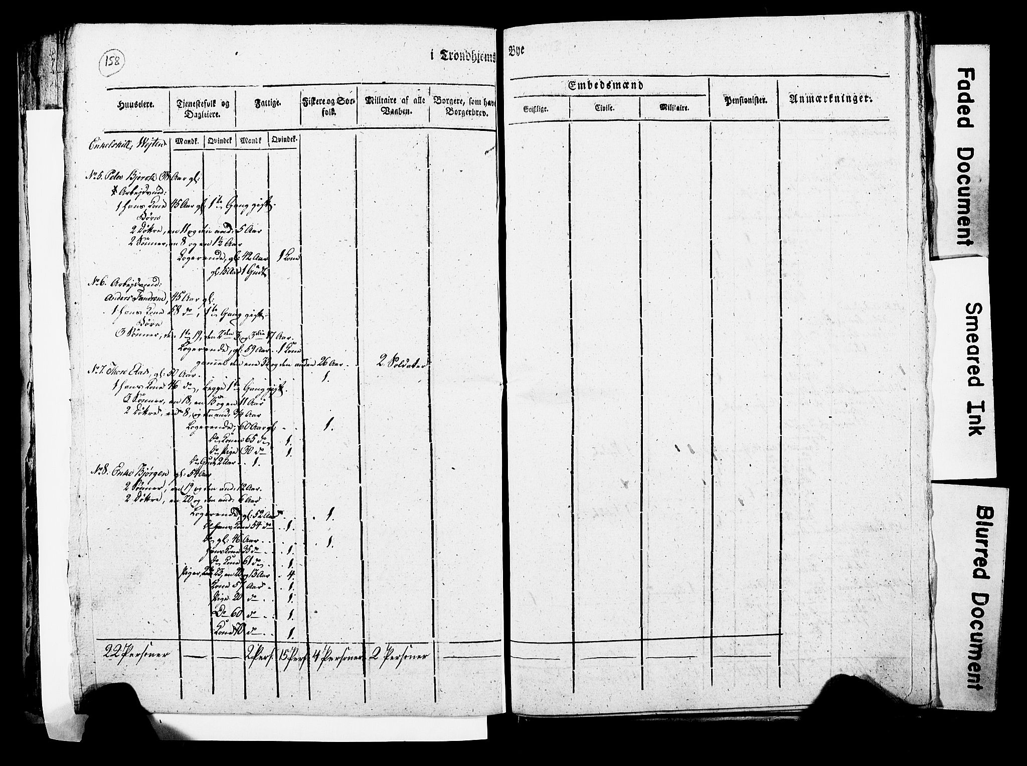 RA, Census 1815 for Trondheim, 1815, p. 157