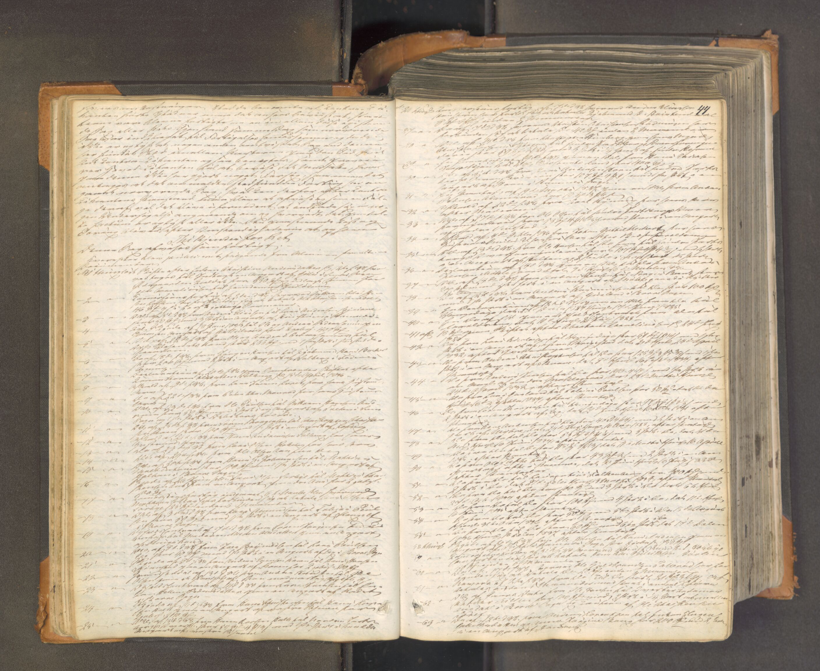 Søndre Jarlsberg sorenskriveri, AV/SAKO-A-129/F/Fa/L0033: Tingbok, 1837-1845, p. 43b-44a