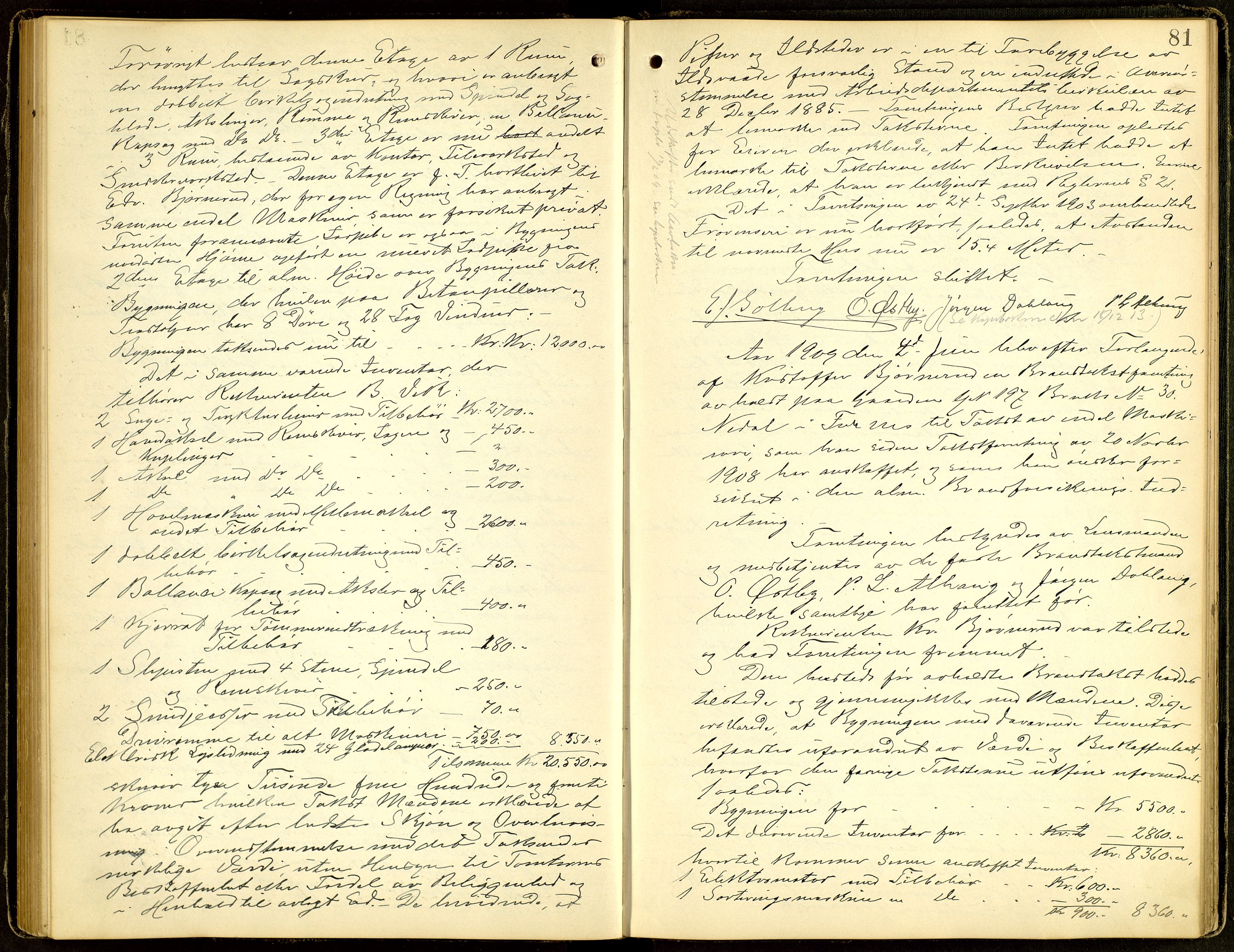 Norges Brannkasse, Furnes, AV/SAH-NBRANF-004/F/L0001: Branntakstprotokoll, 1895-1916, p. 80b-81a