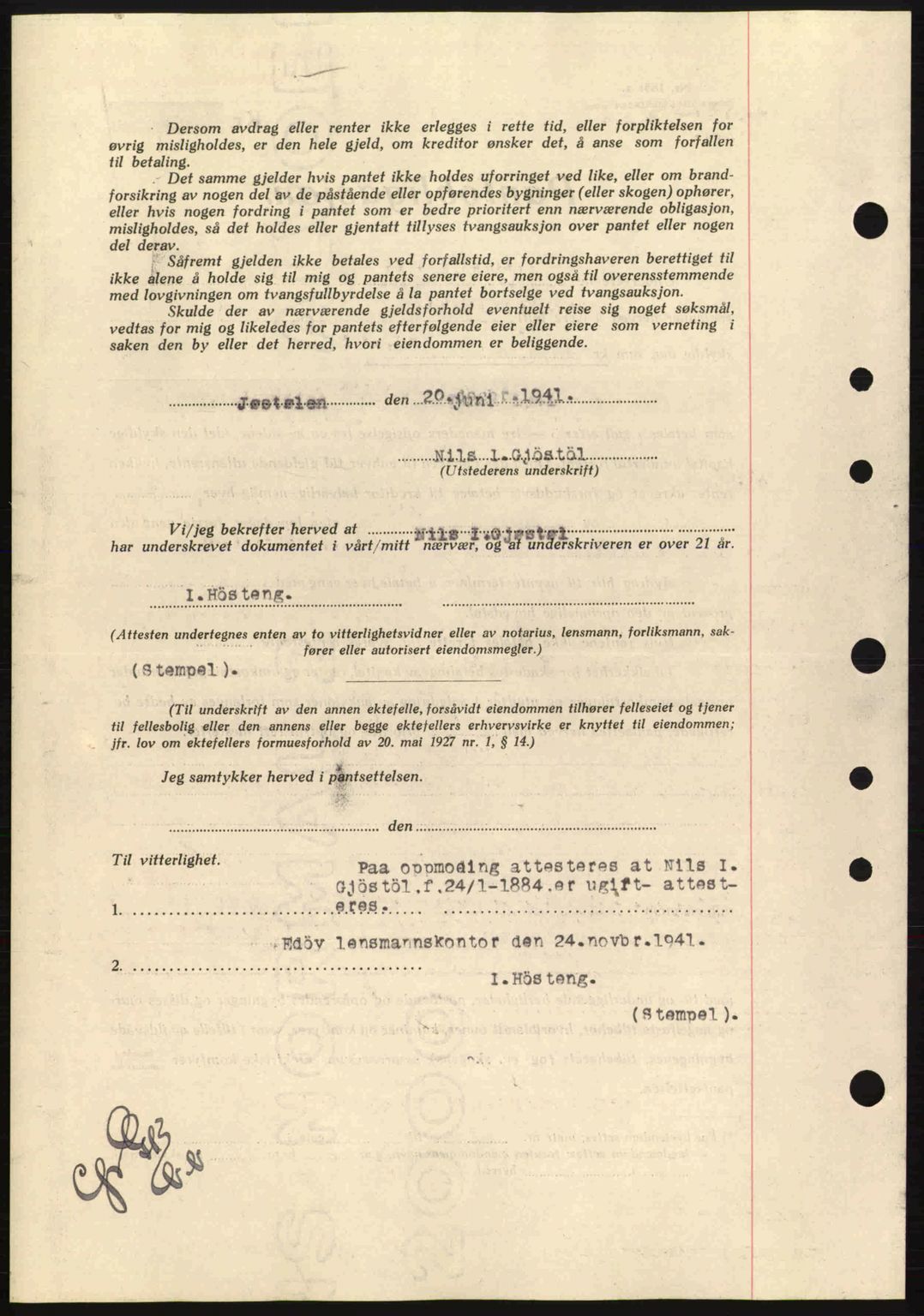 Nordmøre sorenskriveri, SAT/A-4132/1/2/2Ca: Mortgage book no. B88, 1941-1942, Diary no: : 8/1942