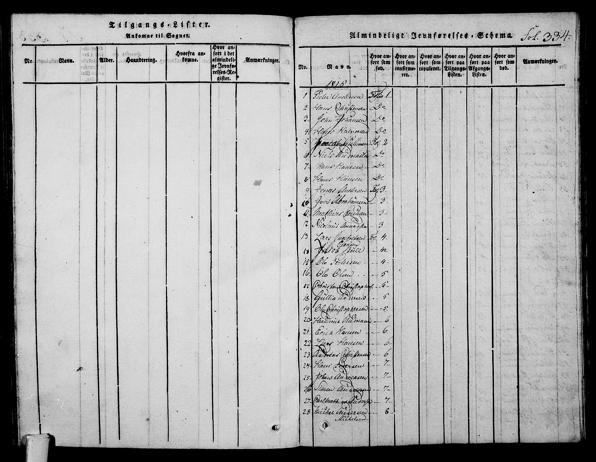 Stokke kirkebøker, SAKO/A-320/F/Fa/L0005: Parish register (official) no. I 5, 1815-1826, p. 334
