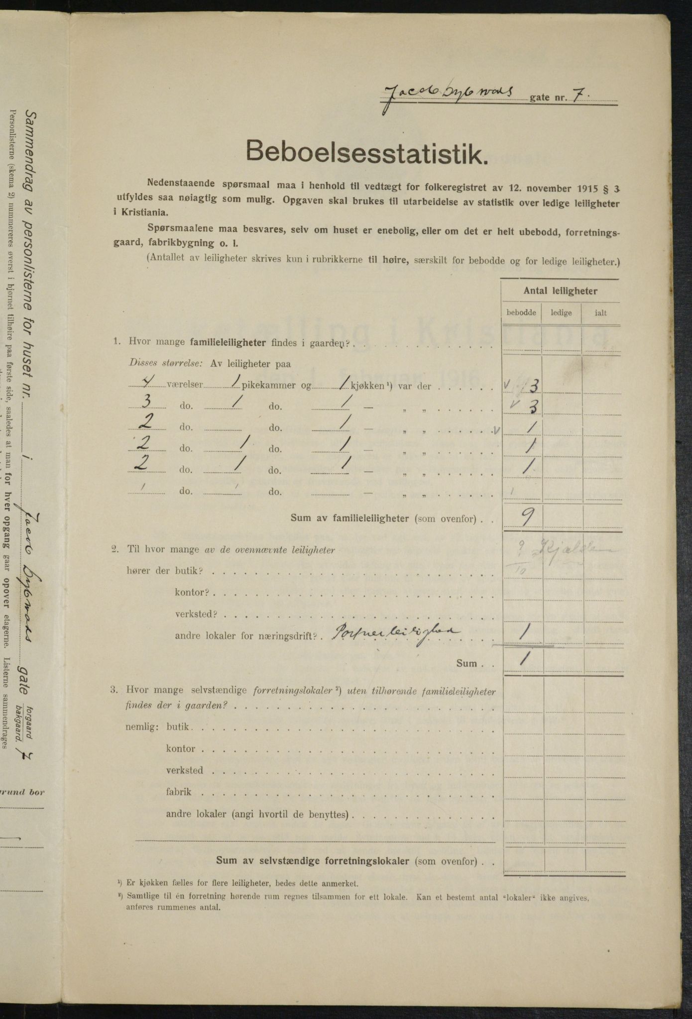 OBA, Municipal Census 1916 for Kristiania, 1916, p. 17592