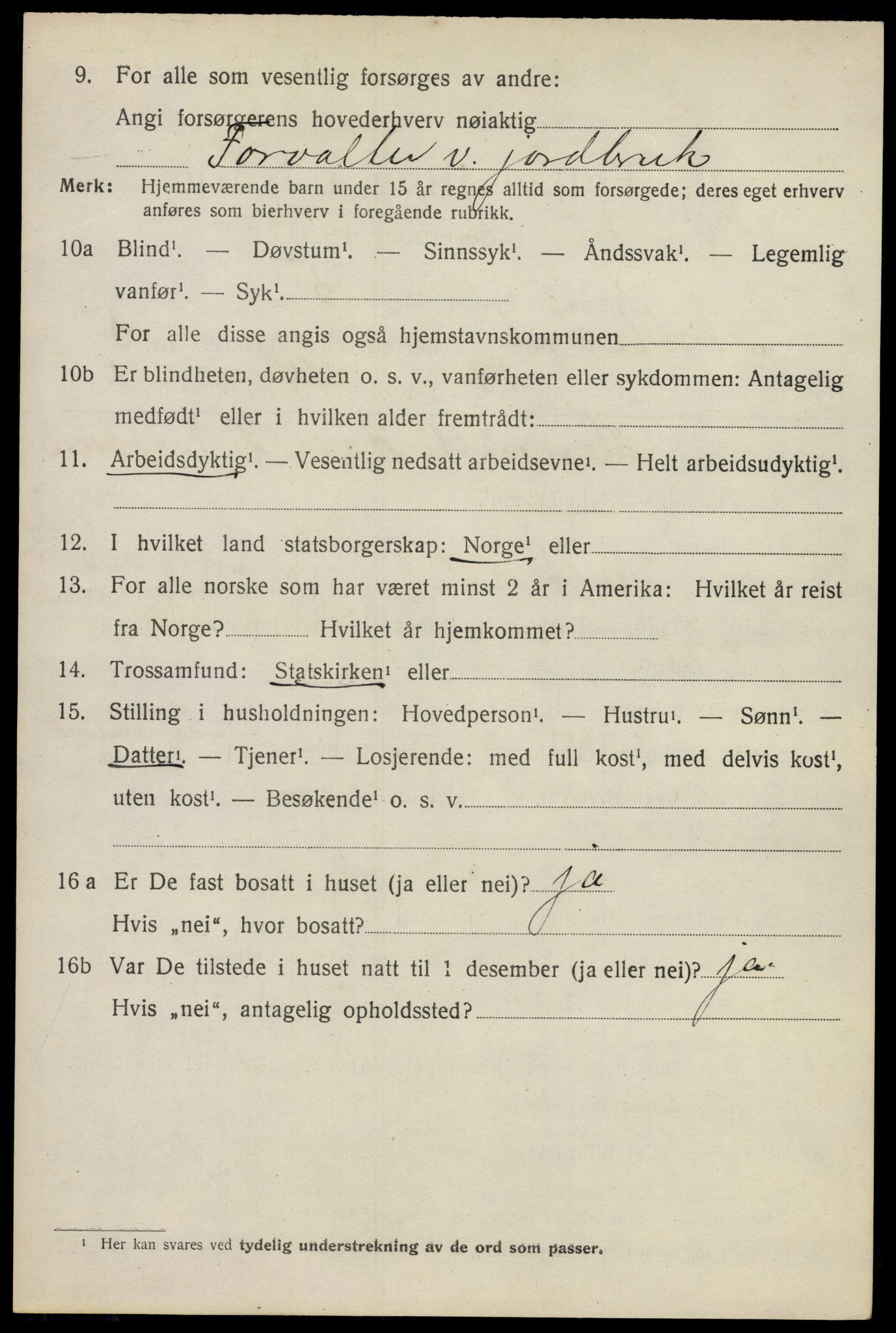 SAO, 1920 census for Nittedal, 1920, p. 6697
