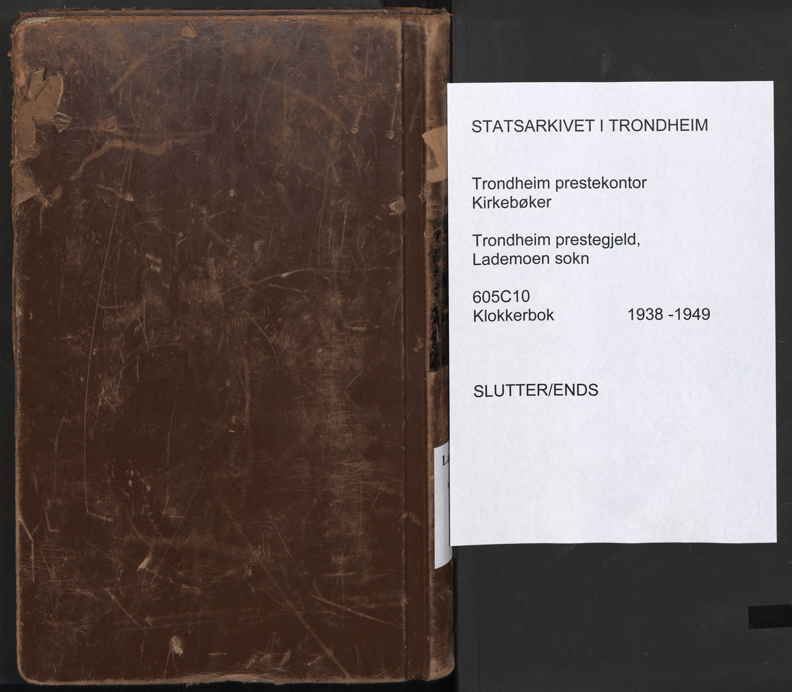 Ministerialprotokoller, klokkerbøker og fødselsregistre - Sør-Trøndelag, SAT/A-1456/605/L0263: Parish register (copy) no. 605C10, 1938-1949