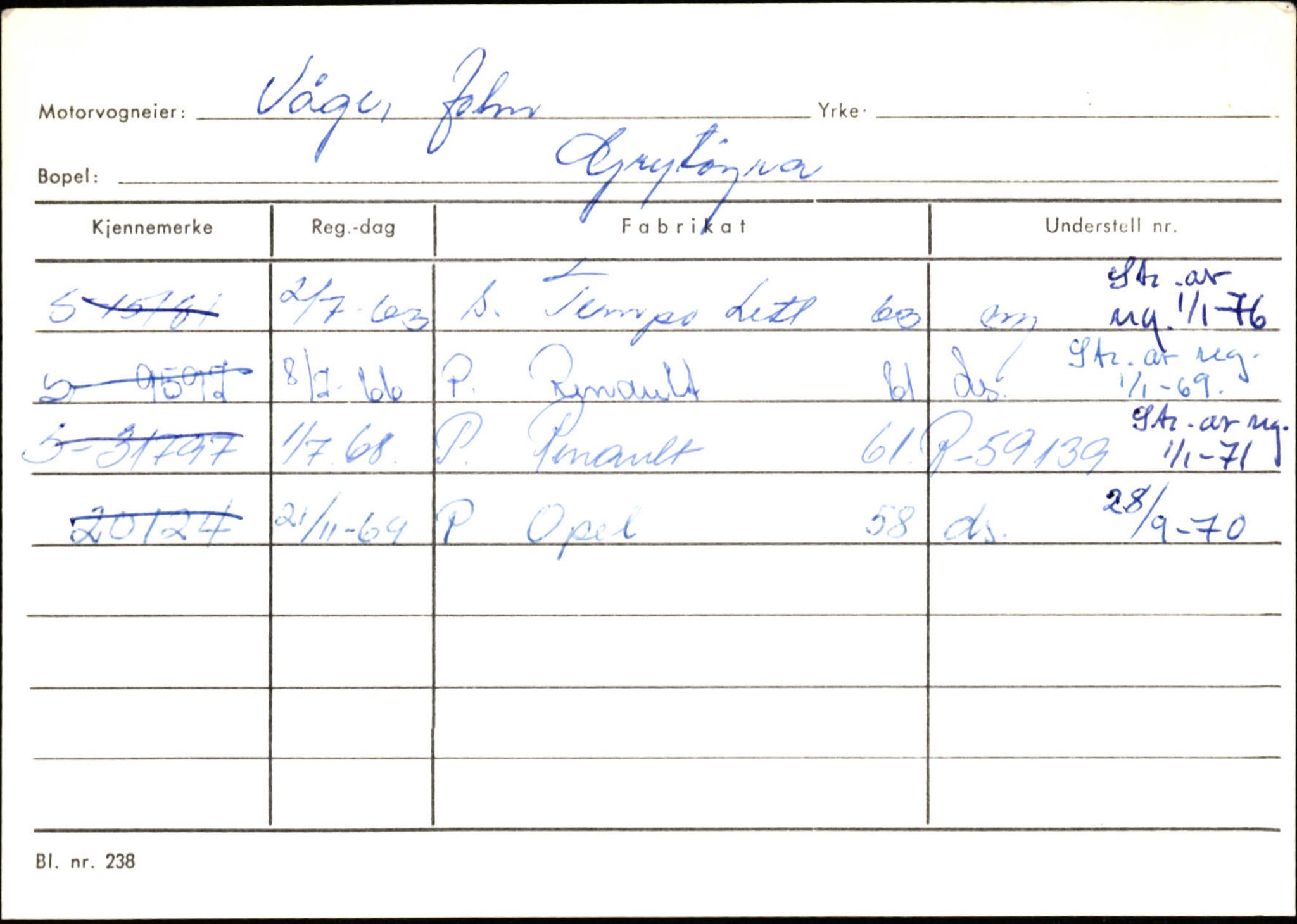 Statens vegvesen, Sogn og Fjordane vegkontor, AV/SAB-A-5301/4/F/L0132: Eigarregister Askvoll A-Å. Balestrand A-Å, 1945-1975, p. 1442