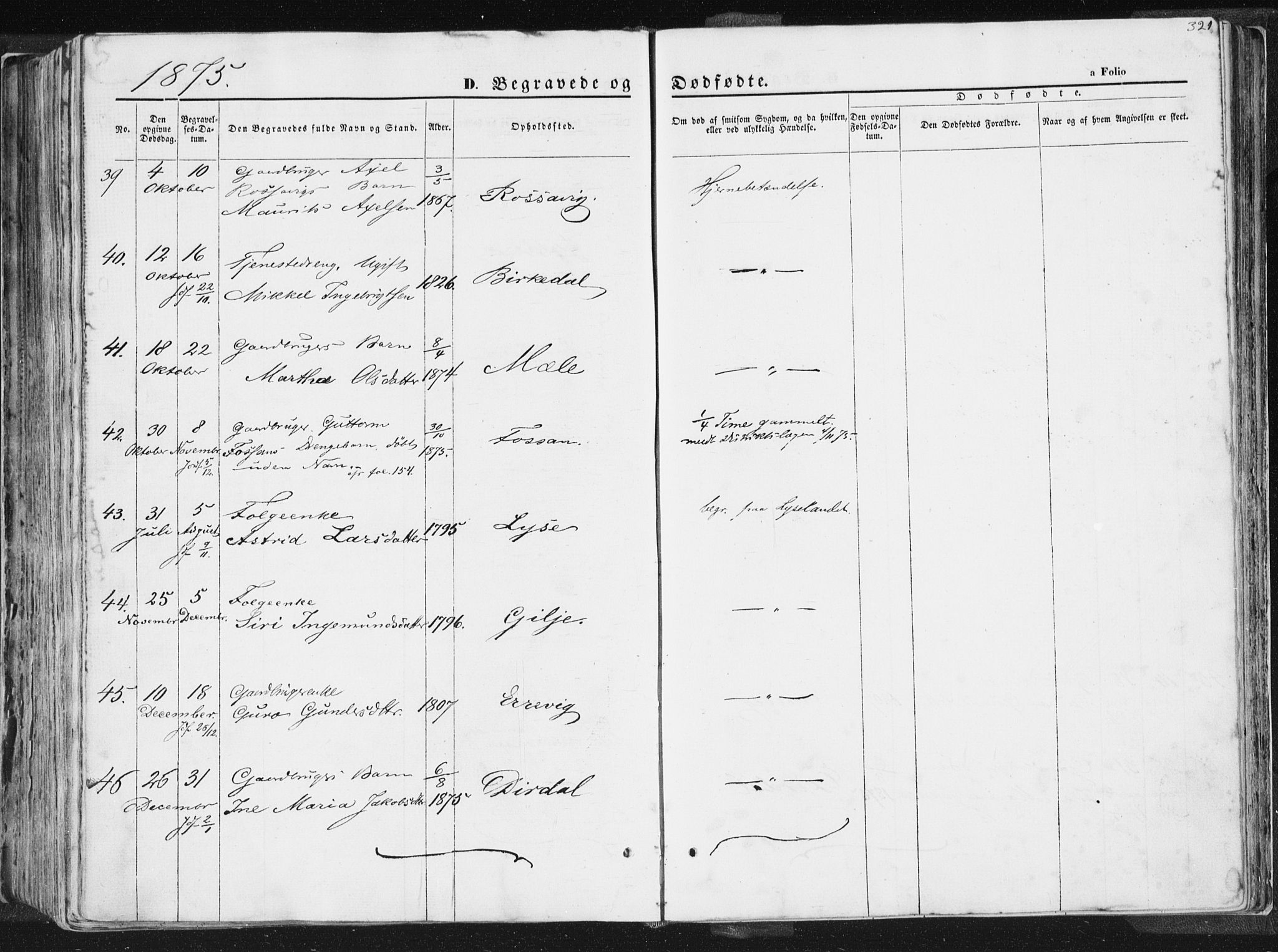 Høgsfjord sokneprestkontor, SAST/A-101624/H/Ha/Haa/L0001: Parish register (official) no. A 1, 1854-1875, p. 321