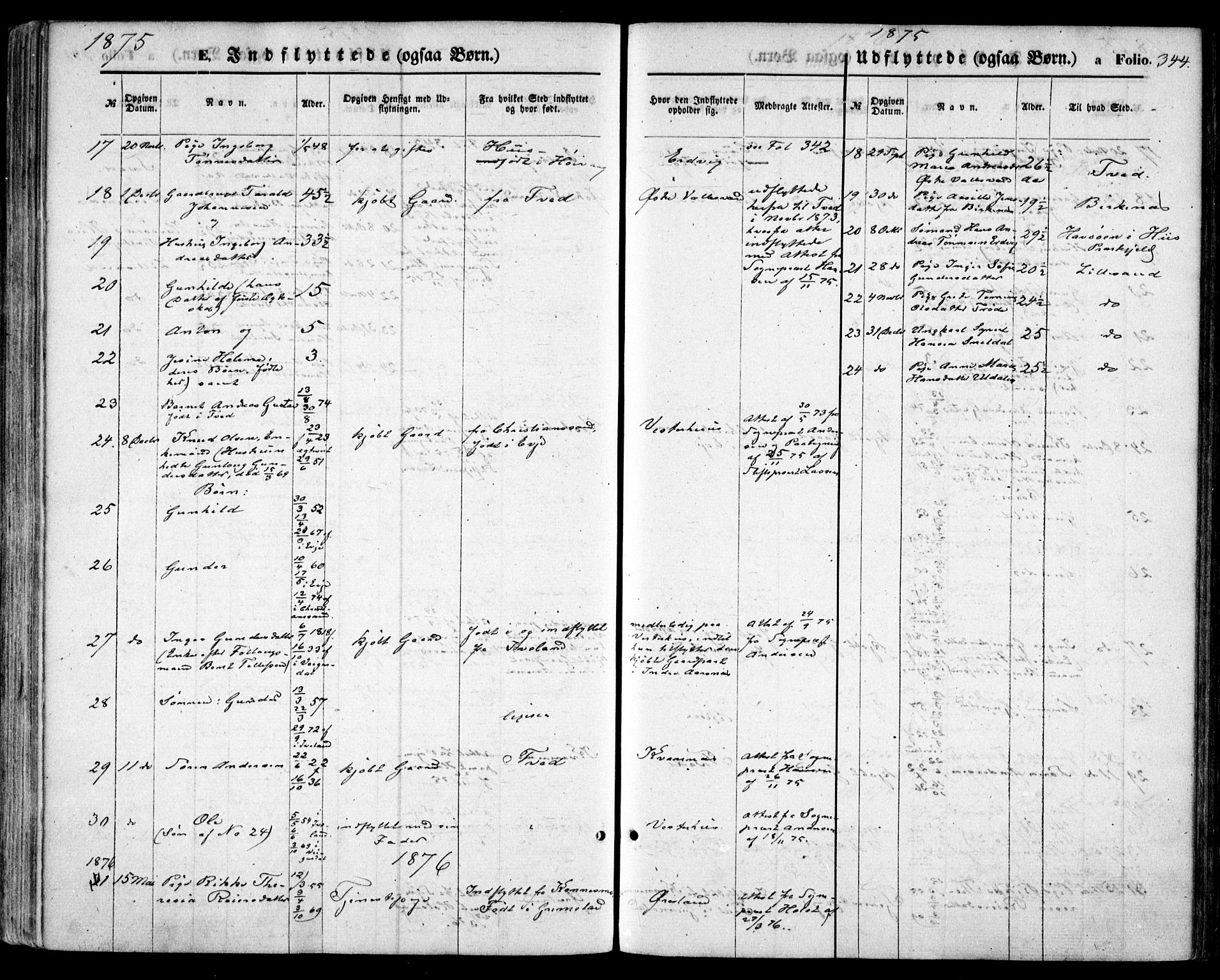 Høvåg sokneprestkontor, SAK/1111-0025/F/Fa/L0004: Parish register (official) no. A 4, 1859-1877, p. 344