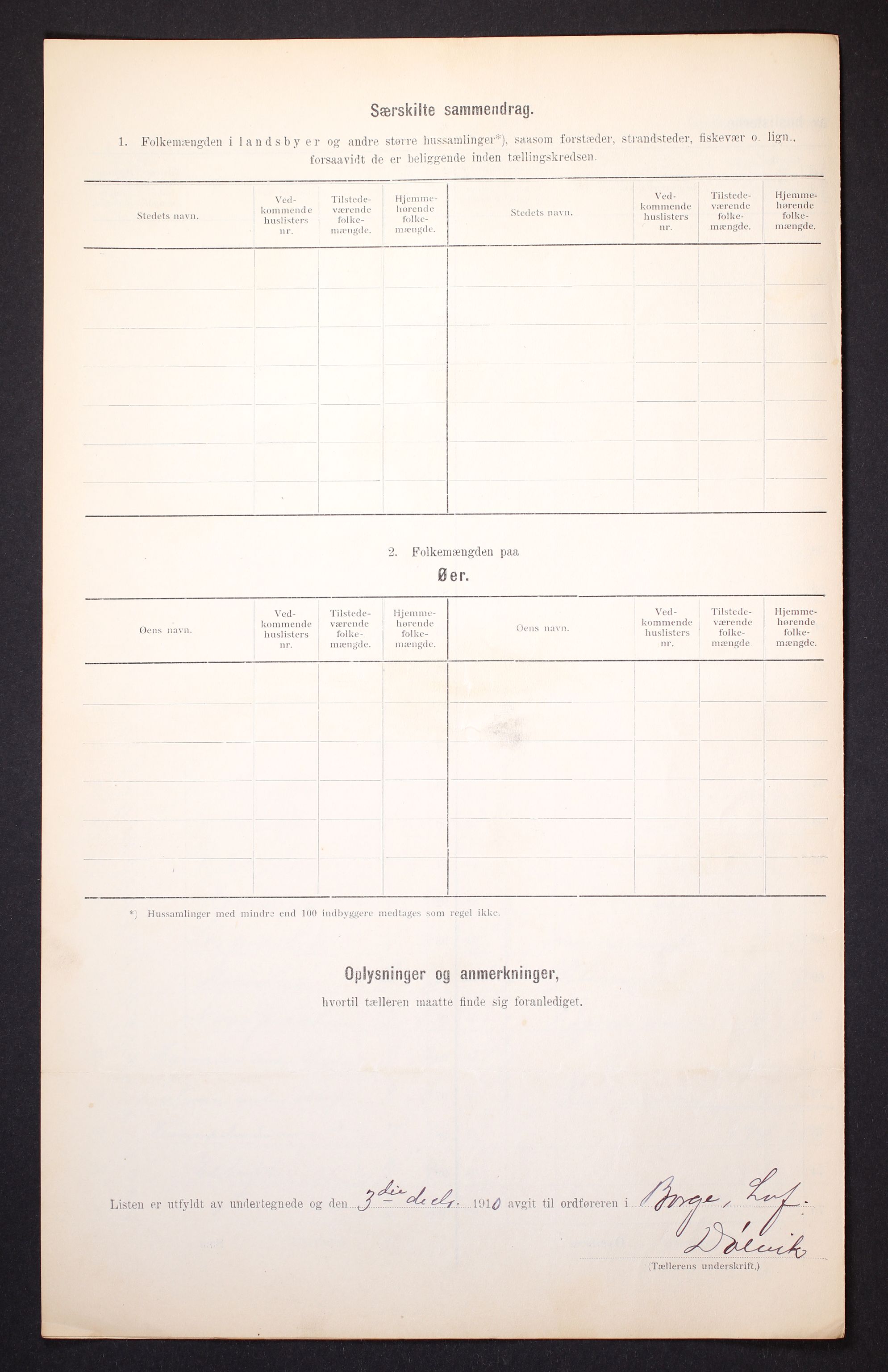 RA, 1910 census for Borge, 1910, p. 9