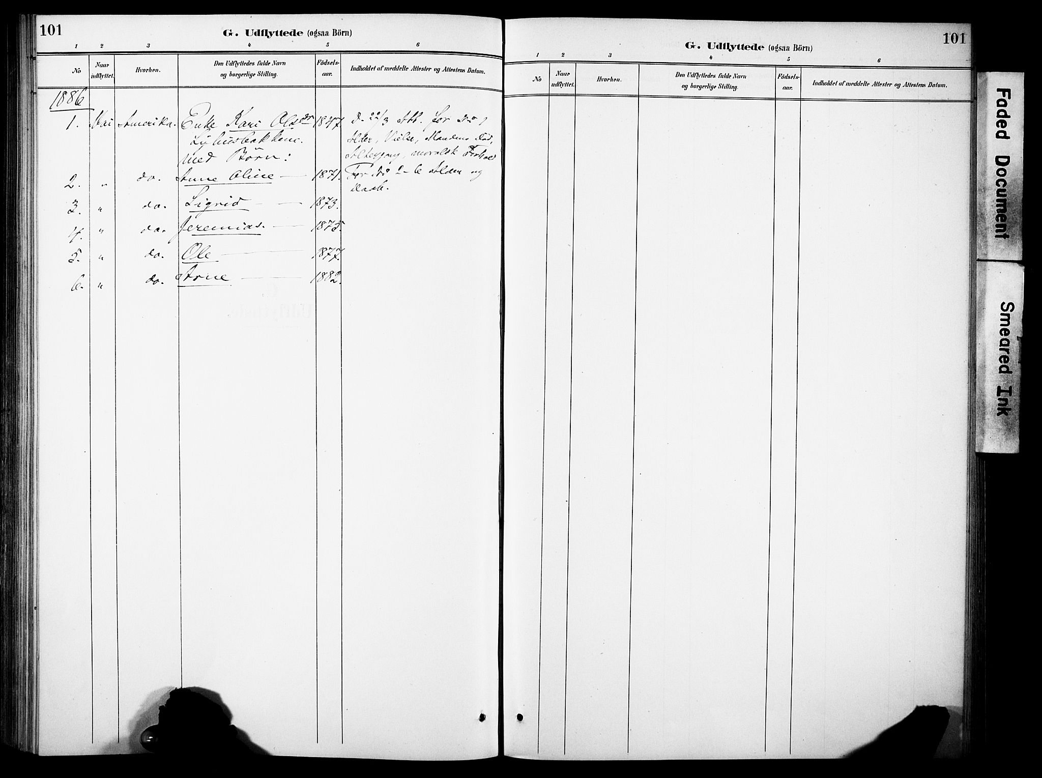 Sør-Aurdal prestekontor, SAH/PREST-128/H/Ha/Haa/L0010: Parish register (official) no. 10, 1886-1906, p. 101