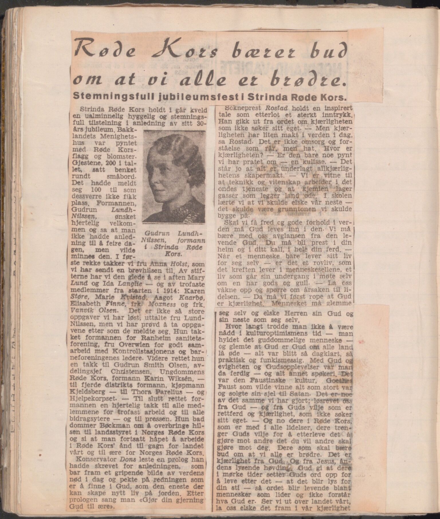 Trondheim Røde Kors, TRKO/PA-1204/A/Ab/L0004: Dagbok for Strinda Røde Kors, 1926-1952, p. 326