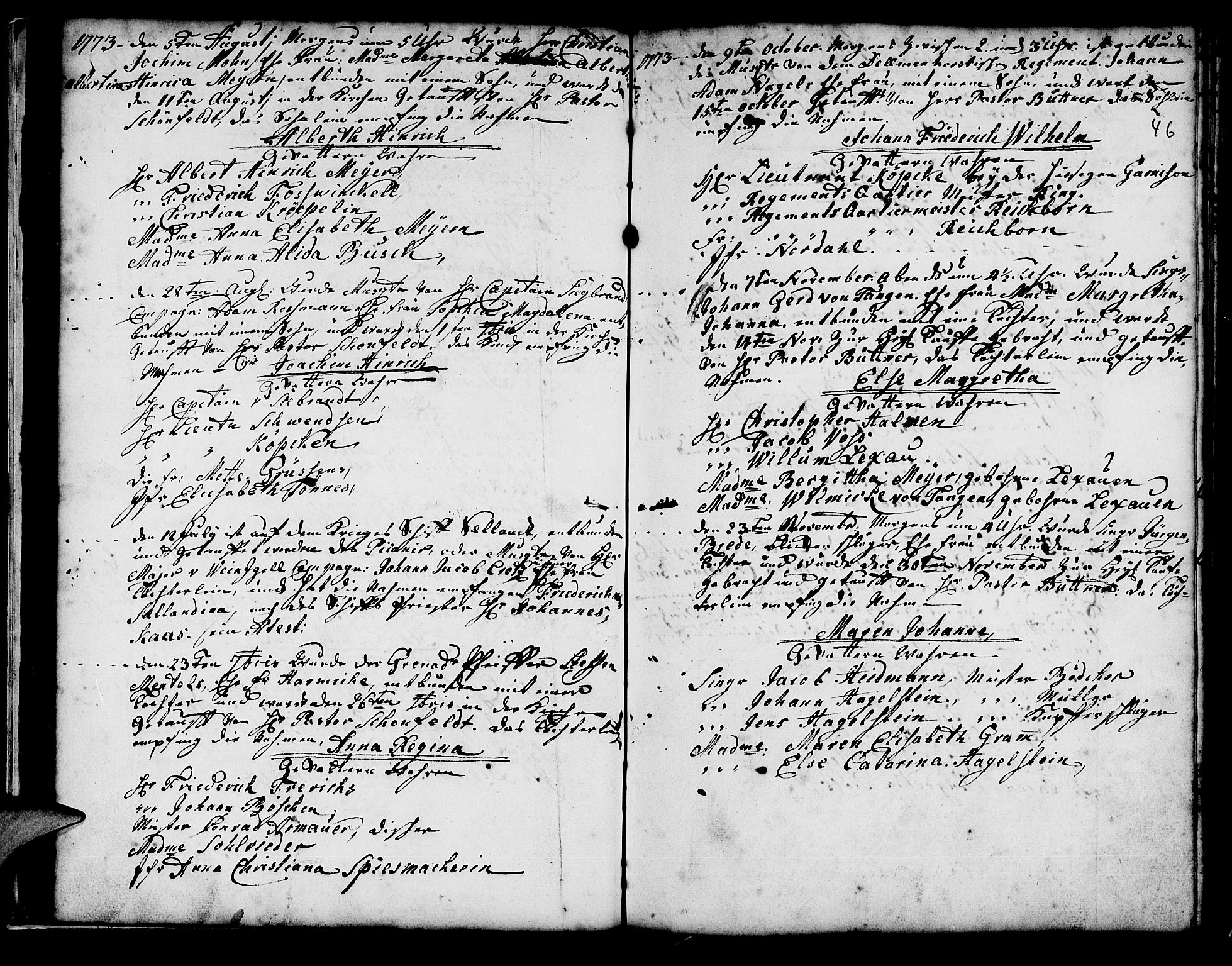 Mariakirken Sokneprestembete, AV/SAB-A-76901/H/Haa/L0001: Parish register (official) no. A 1, 1740-1784, p. 46