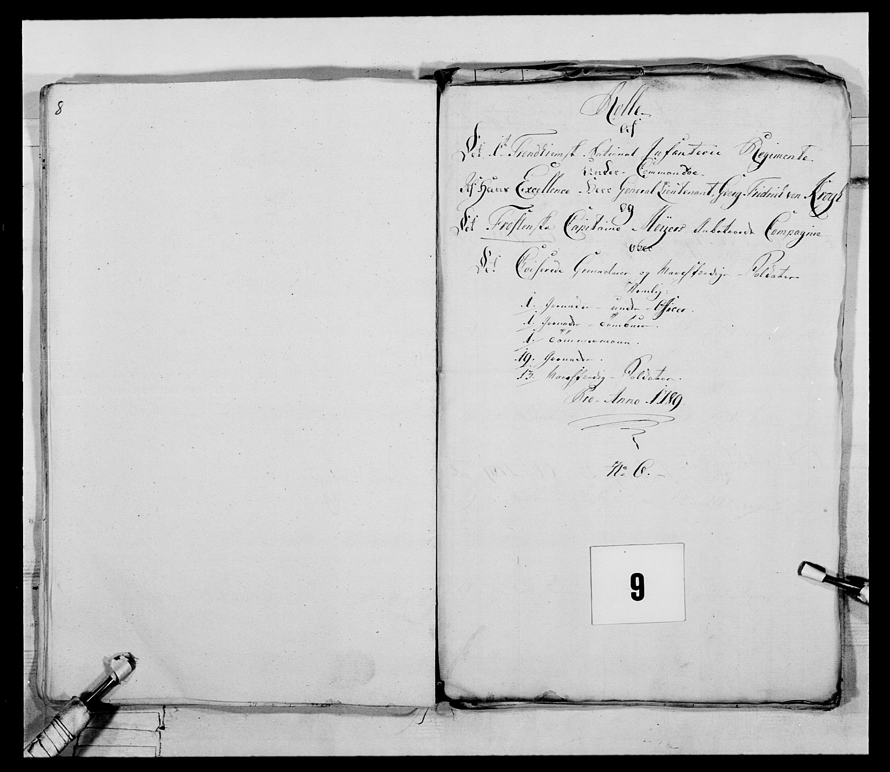 Generalitets- og kommissariatskollegiet, Det kongelige norske kommissariatskollegium, AV/RA-EA-5420/E/Eh/L0075a: 1. Trondheimske nasjonale infanteriregiment, 1789-1811, p. 44