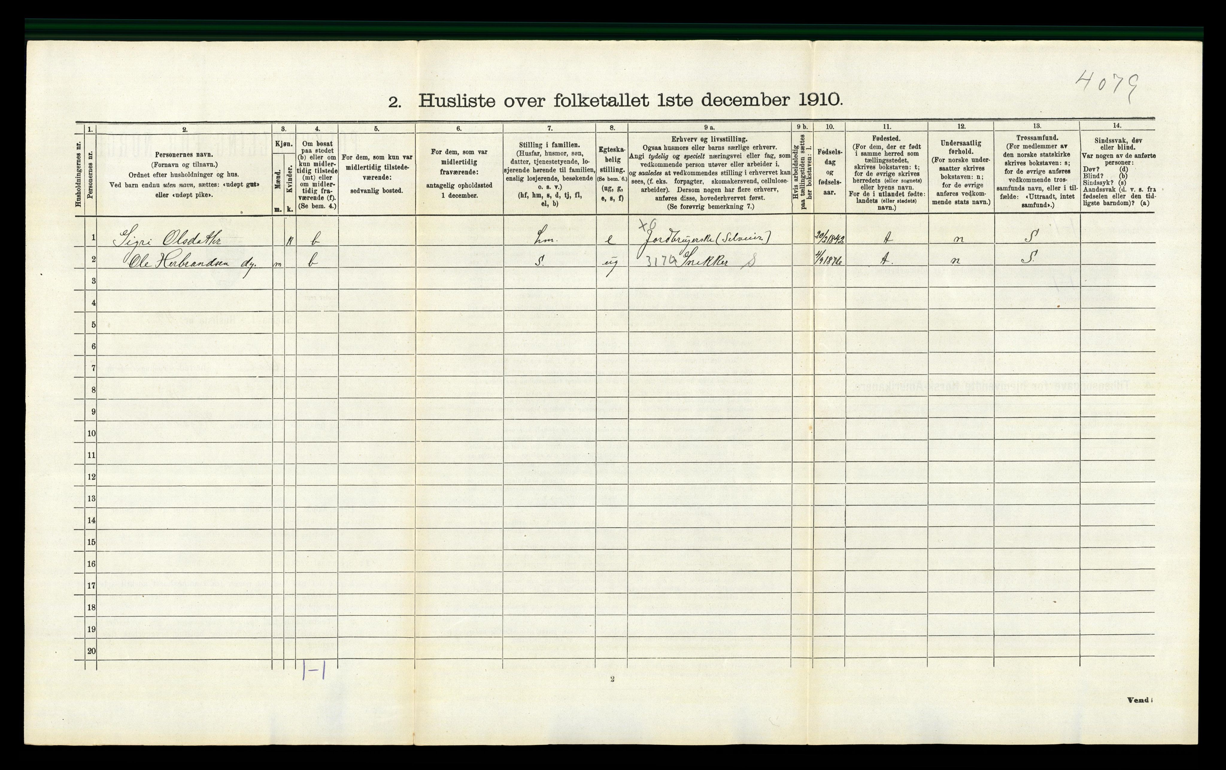 RA, 1910 census for Ål, 1910, p. 222