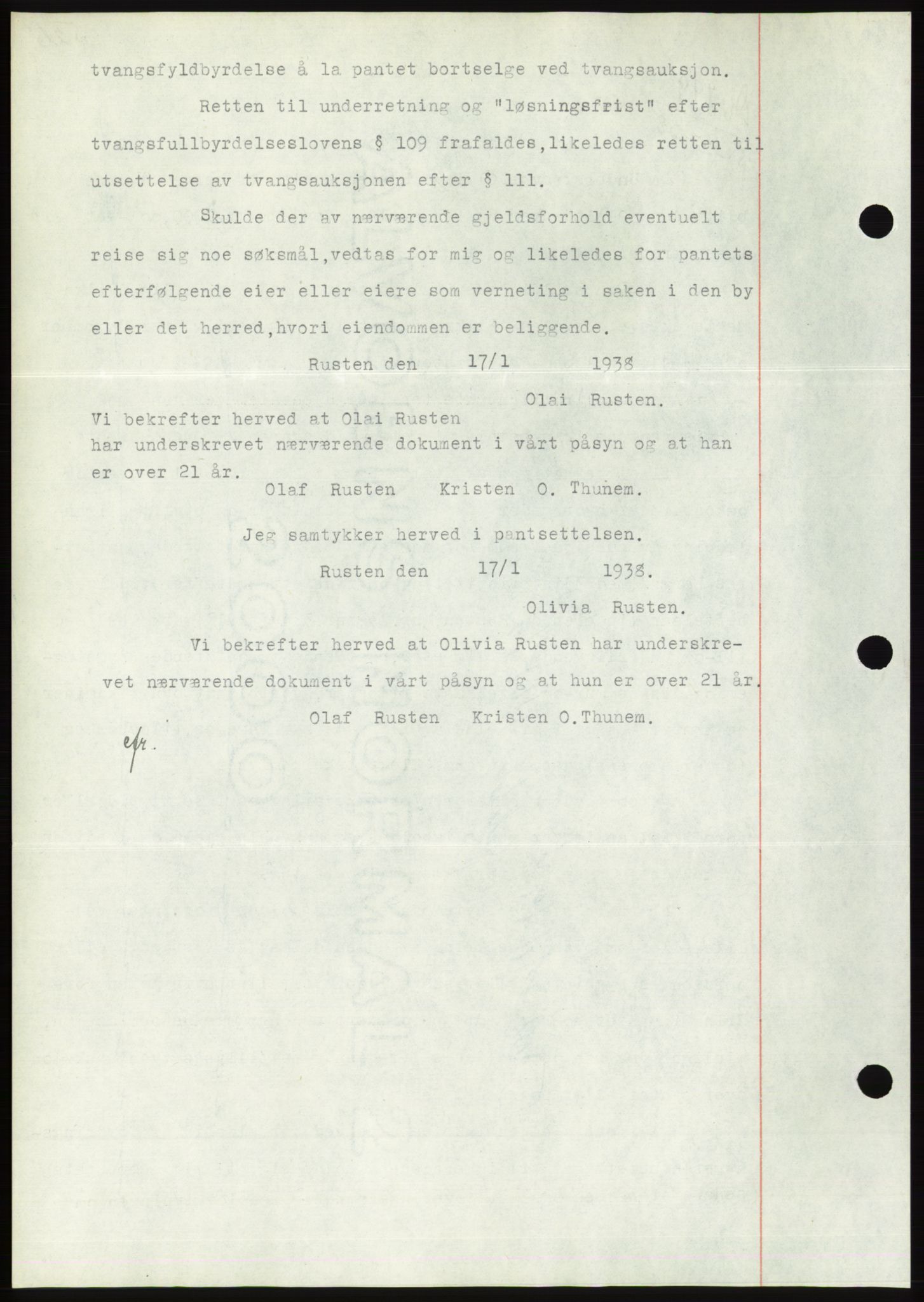 Søre Sunnmøre sorenskriveri, AV/SAT-A-4122/1/2/2C/L0064: Mortgage book no. 58, 1937-1938, Diary no: : 149/1938