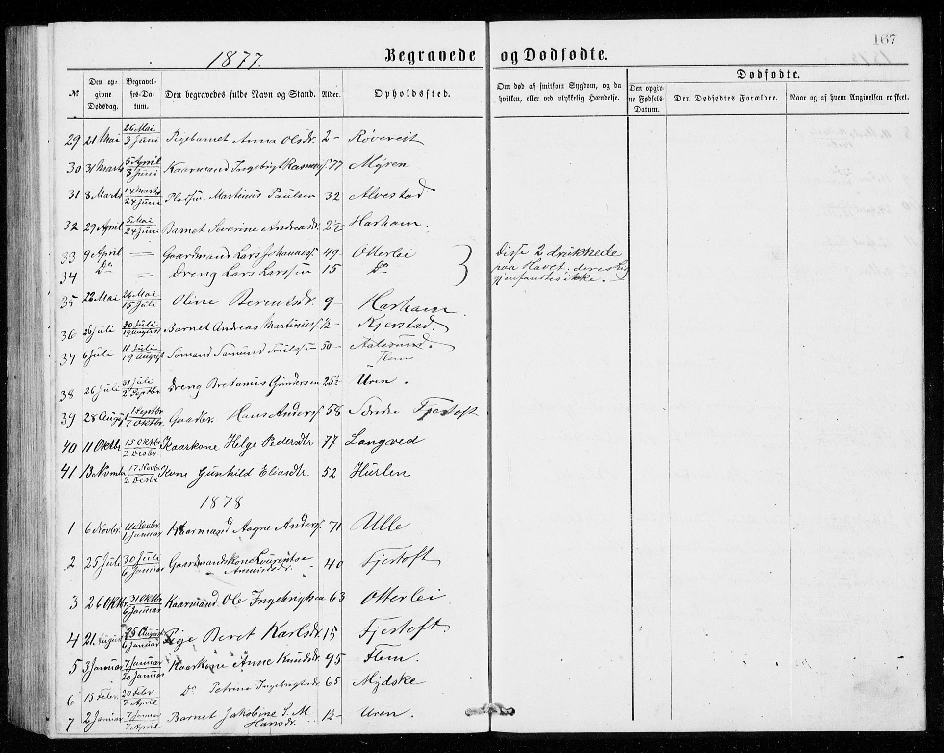 Ministerialprotokoller, klokkerbøker og fødselsregistre - Møre og Romsdal, AV/SAT-A-1454/536/L0509: Parish register (copy) no. 536C04, 1871-1881, p. 167