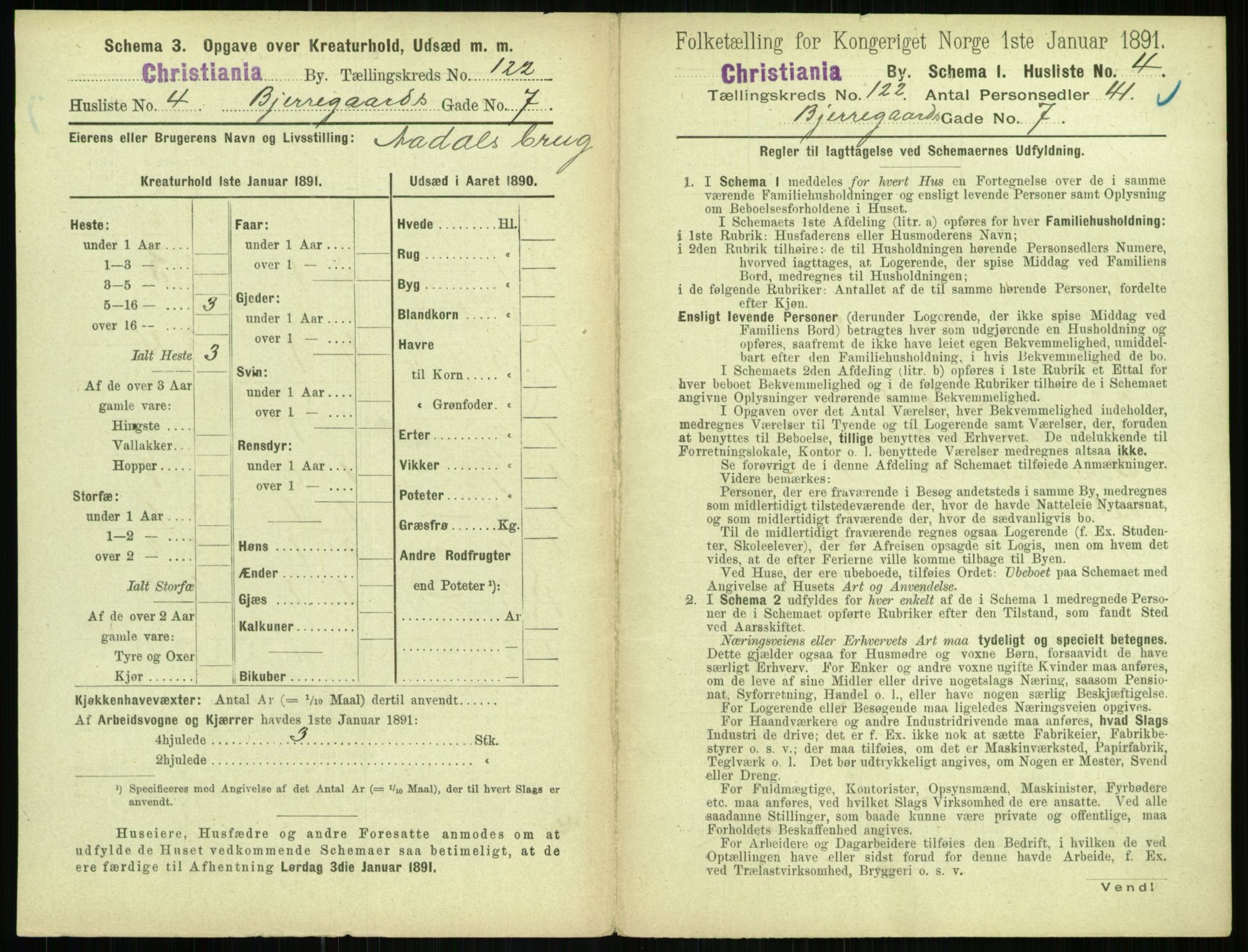 RA, 1891 census for 0301 Kristiania, 1891, p. 64595