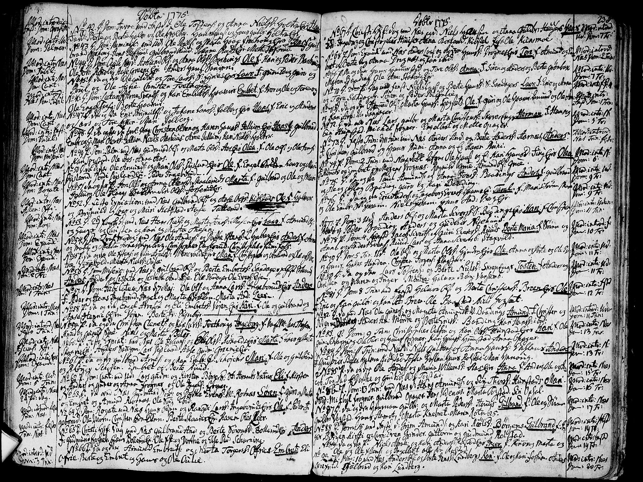 Nes prestekontor Kirkebøker, SAO/A-10410/F/Fa/L0003: Parish register (official) no. I 3, 1734-1781, p. 238