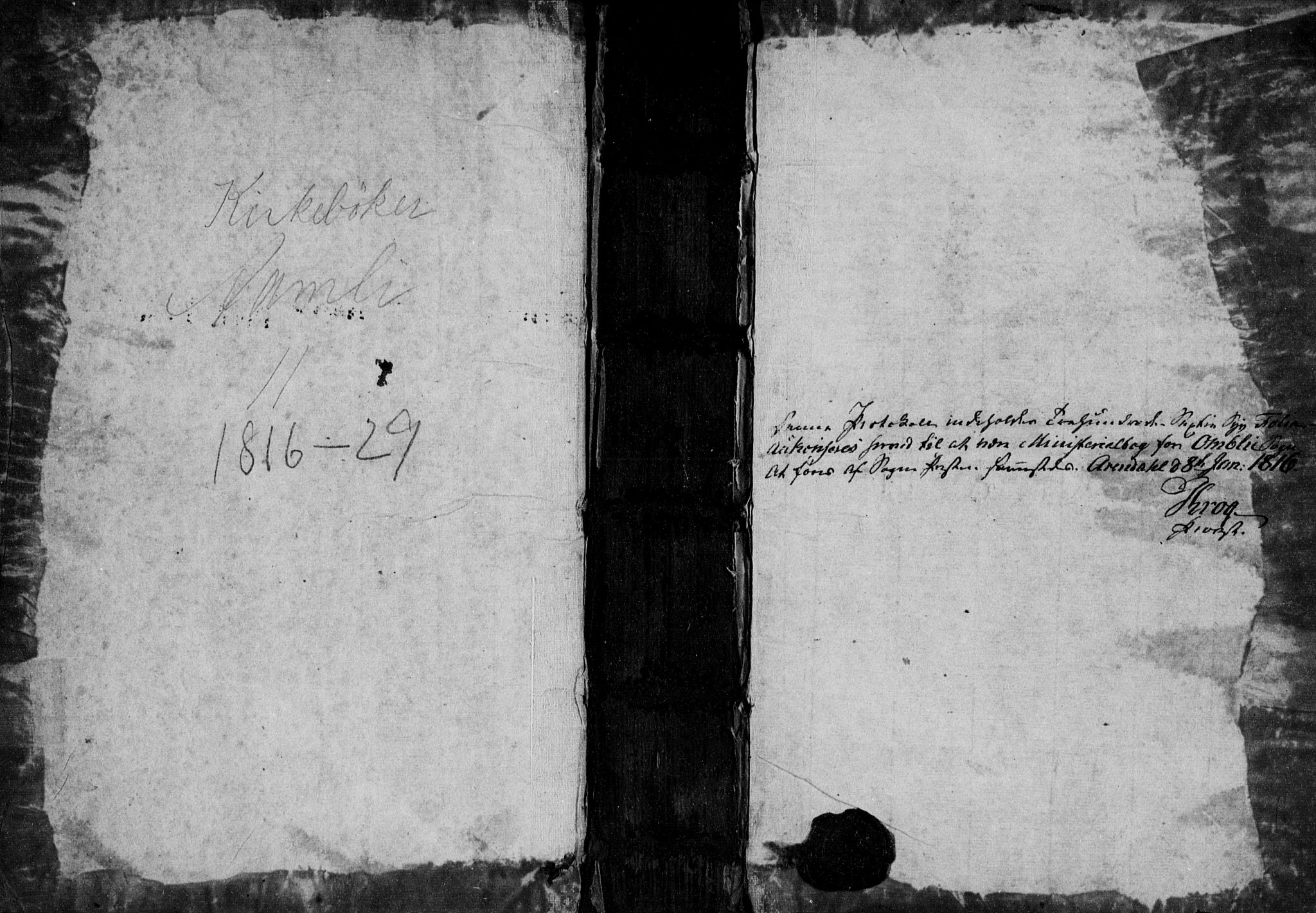 Åmli sokneprestkontor, AV/SAK-1111-0050/F/Fa/Fac/L0006: Parish register (official) no. A 6, 1816-1829, p. 366