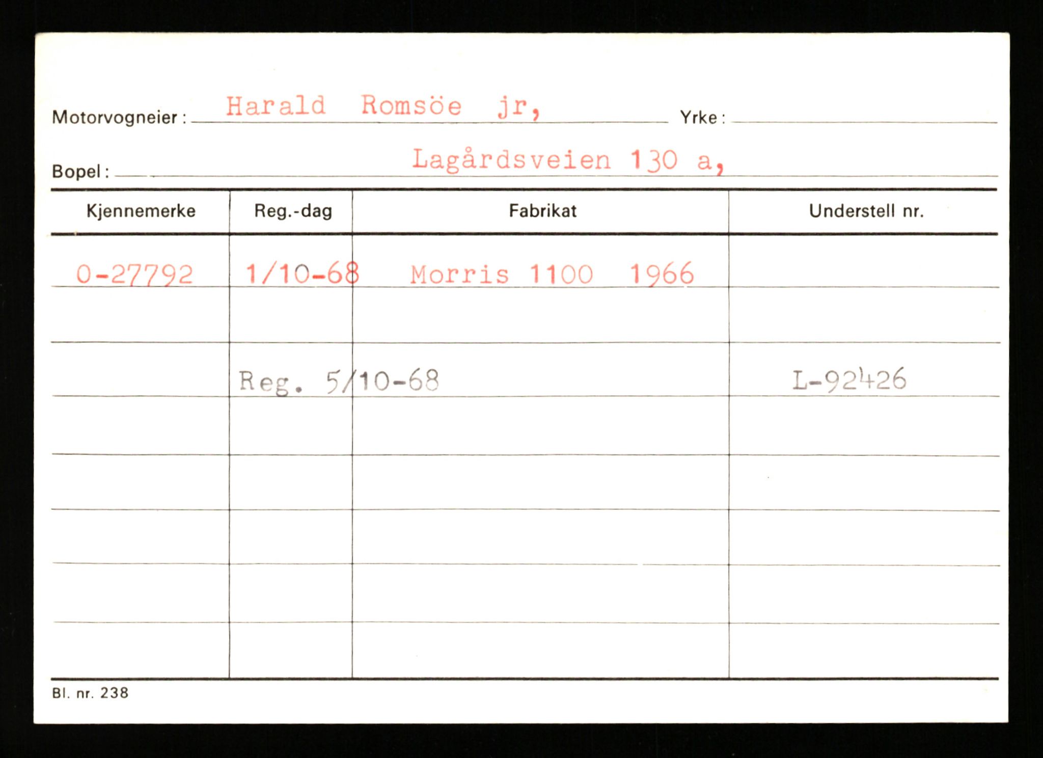 Stavanger trafikkstasjon, SAST/A-101942/0/G/L0005: Registreringsnummer: 23000 - 34245, 1930-1971, p. 1525