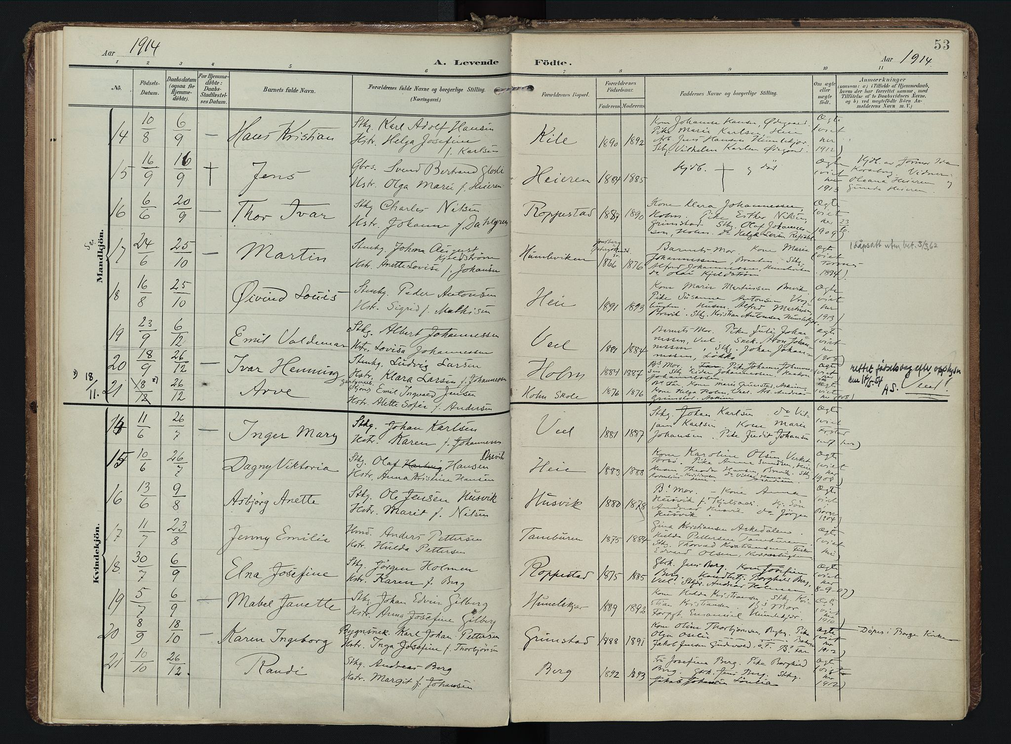 Borge prestekontor Kirkebøker, SAO/A-10903/F/Fb/L0004: Parish register (official) no. II 4, 1902-1914, p. 53