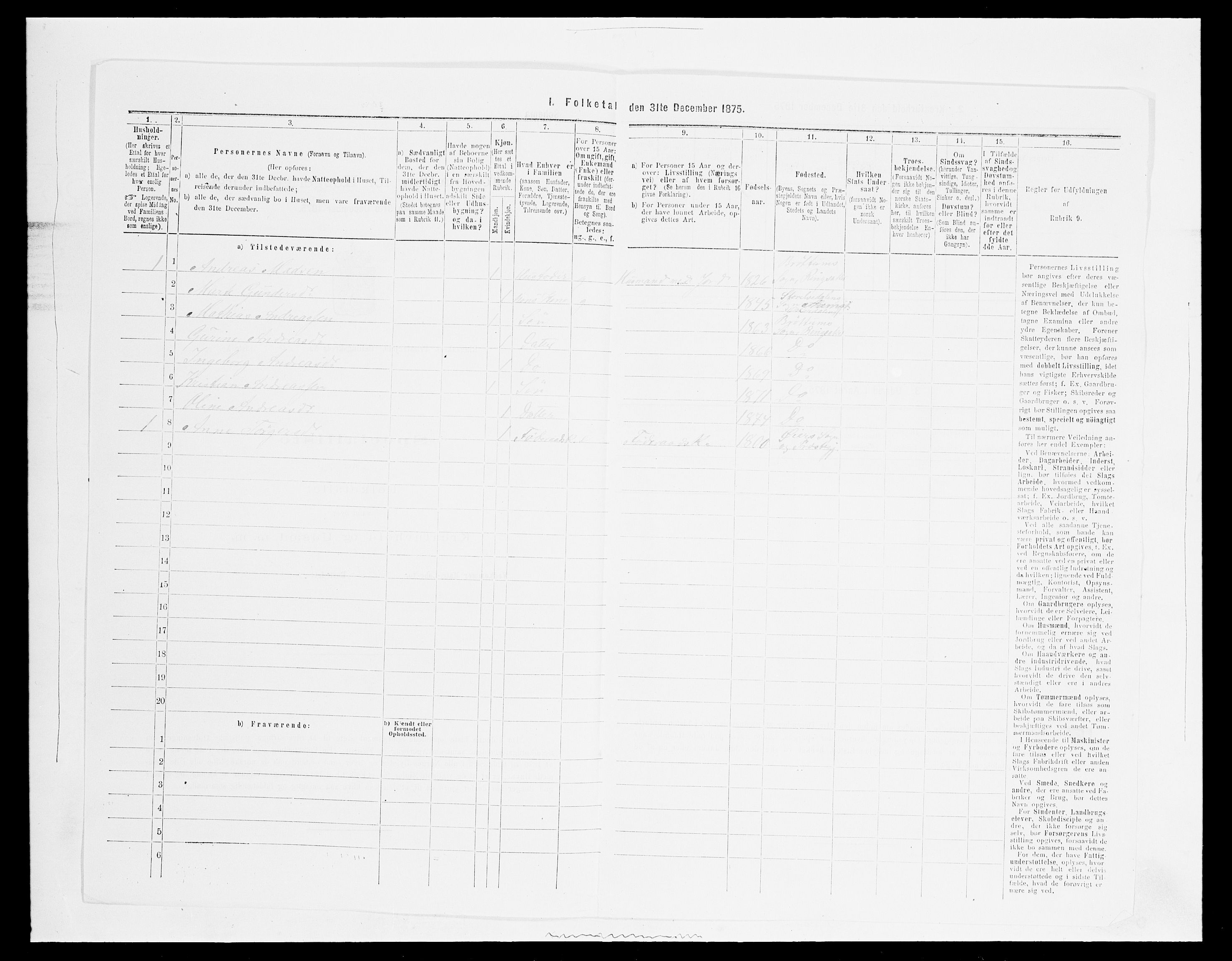 SAH, 1875 census for 0412P Ringsaker, 1875, p. 3151