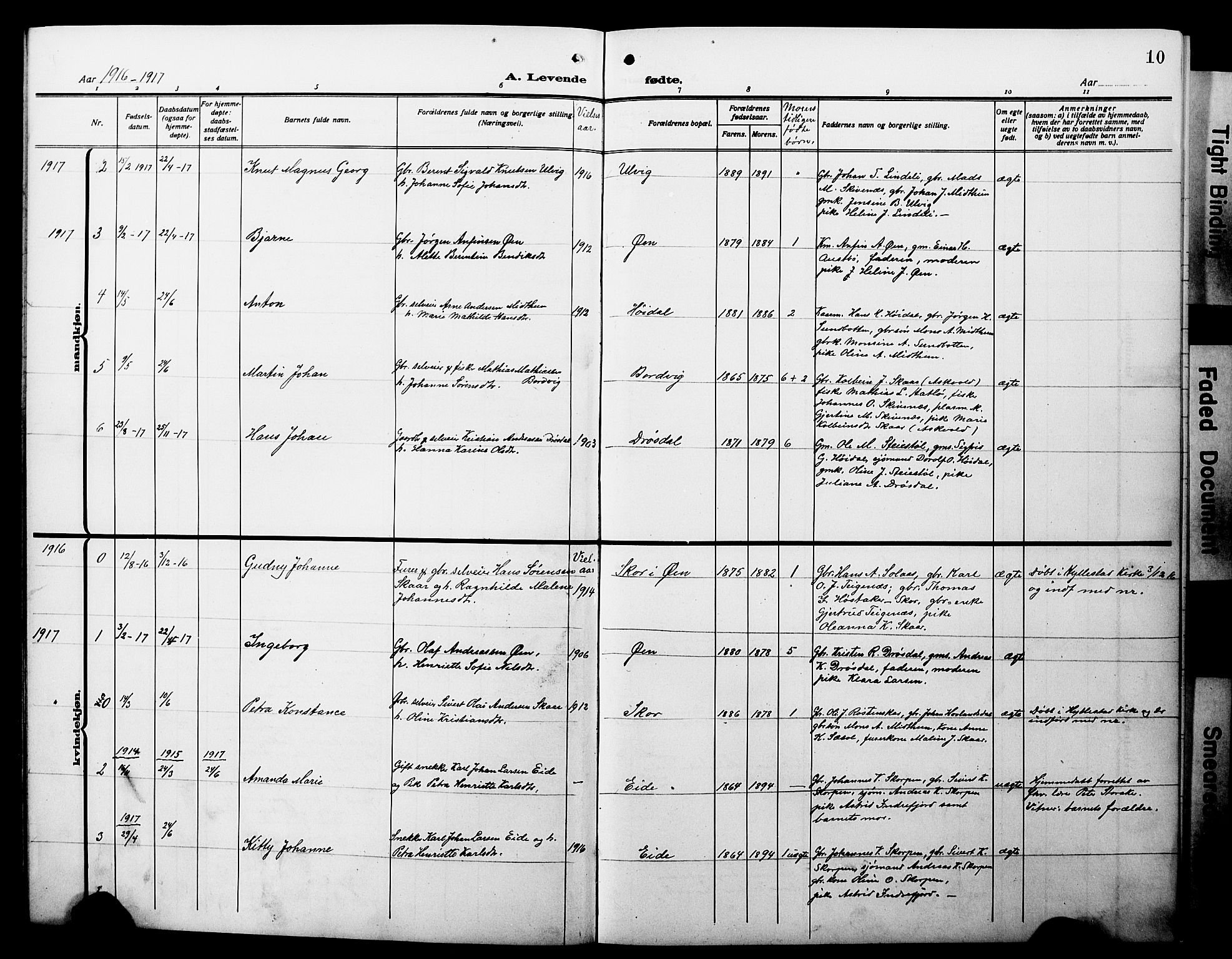 Hyllestad sokneprestembete, SAB/A-80401: Parish register (copy) no. C 4, 1914-1927, p. 10