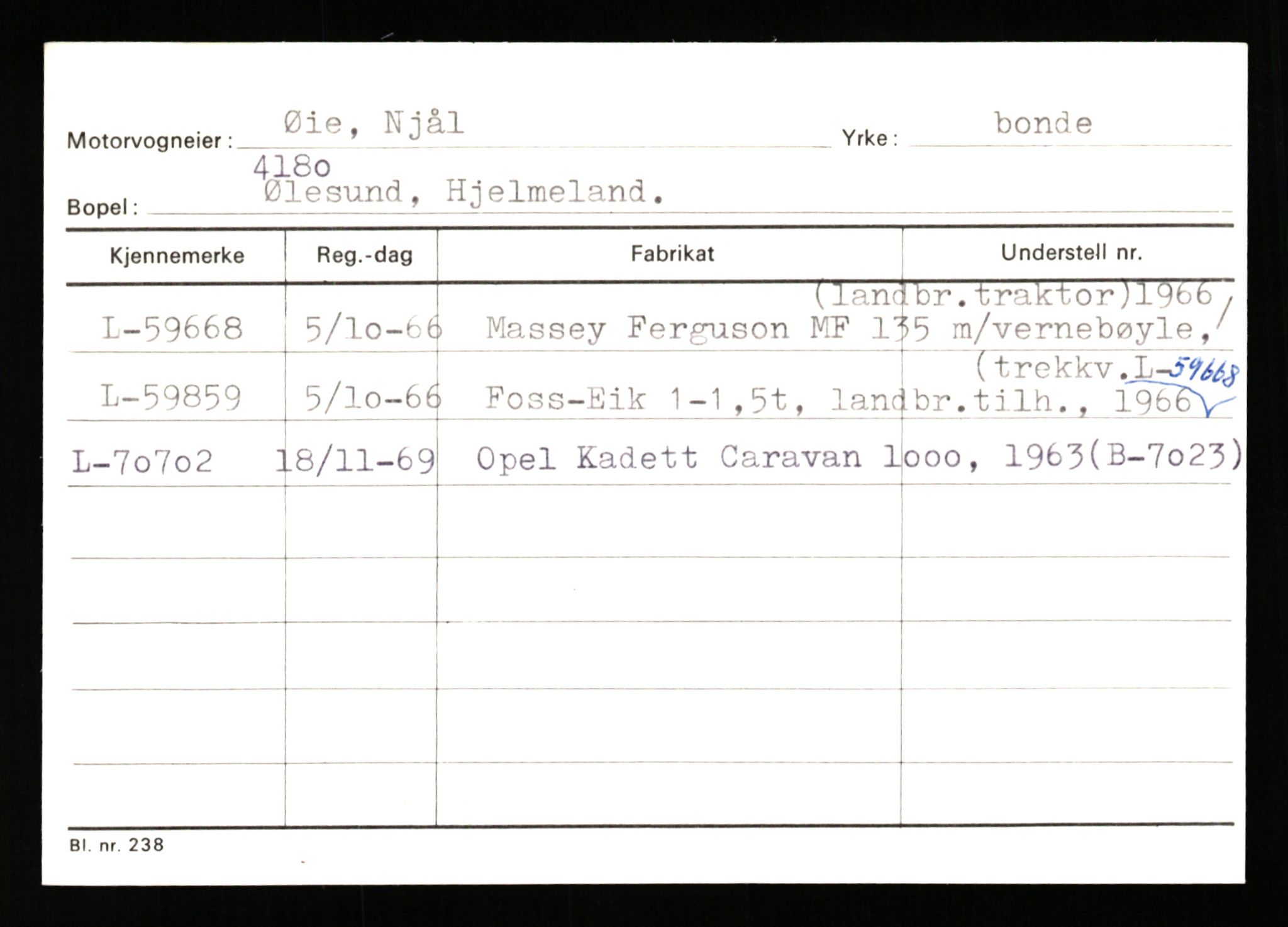 Stavanger trafikkstasjon, AV/SAST-A-101942/0/H/L0044: Øksna - Åmo, 1930-1971, p. 1958