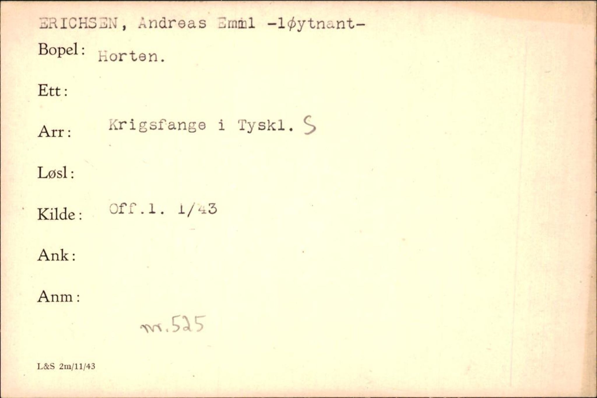 Forsvaret, Forsvarets krigshistoriske avdeling, AV/RA-RAFA-2017/Y/Yf/L0200: II-C-11-2102  -  Norske krigsfanger i Tyskland, 1940-1945, p. 241