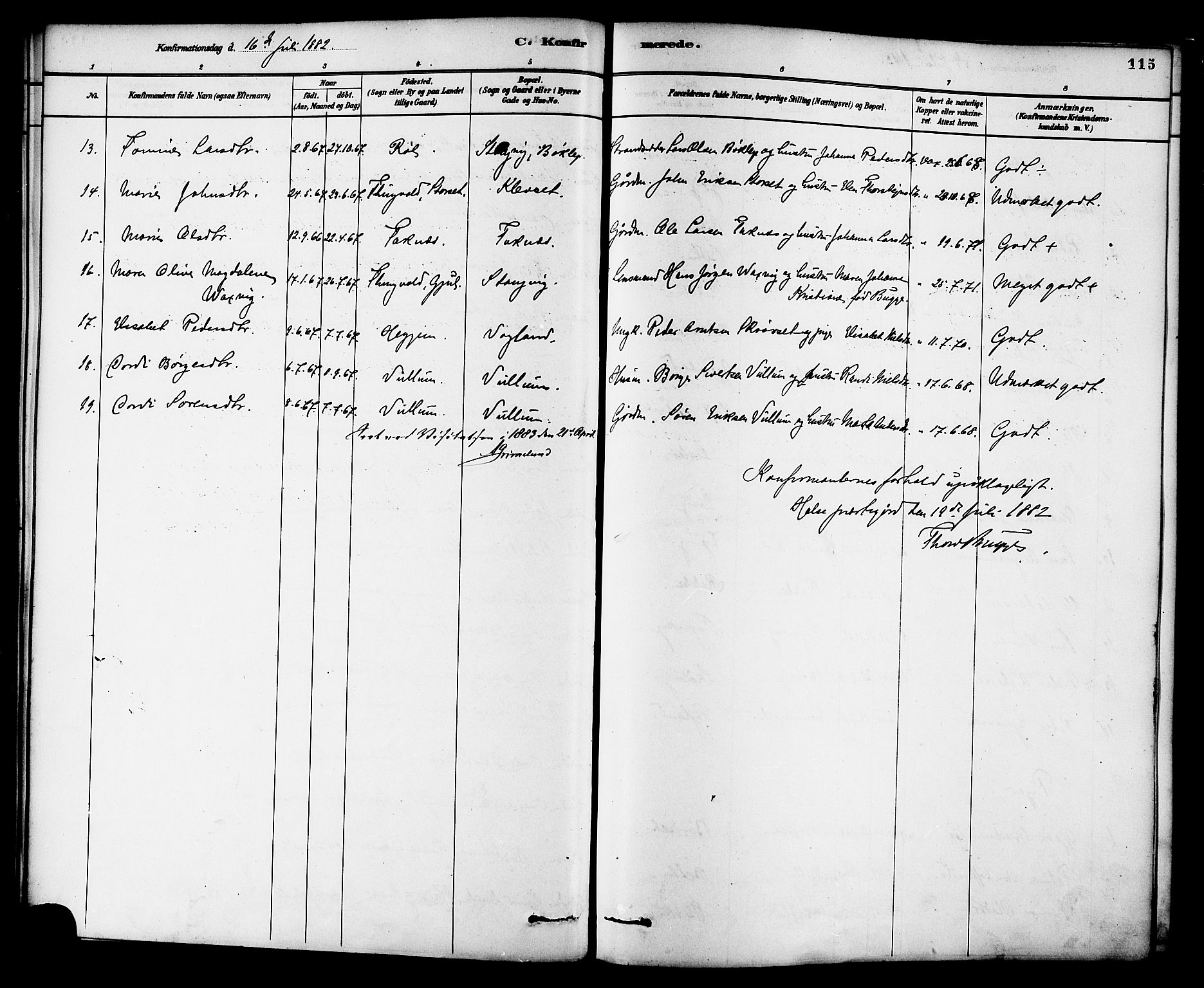 Ministerialprotokoller, klokkerbøker og fødselsregistre - Møre og Romsdal, SAT/A-1454/576/L0885: Parish register (official) no. 576A03, 1880-1898, p. 115