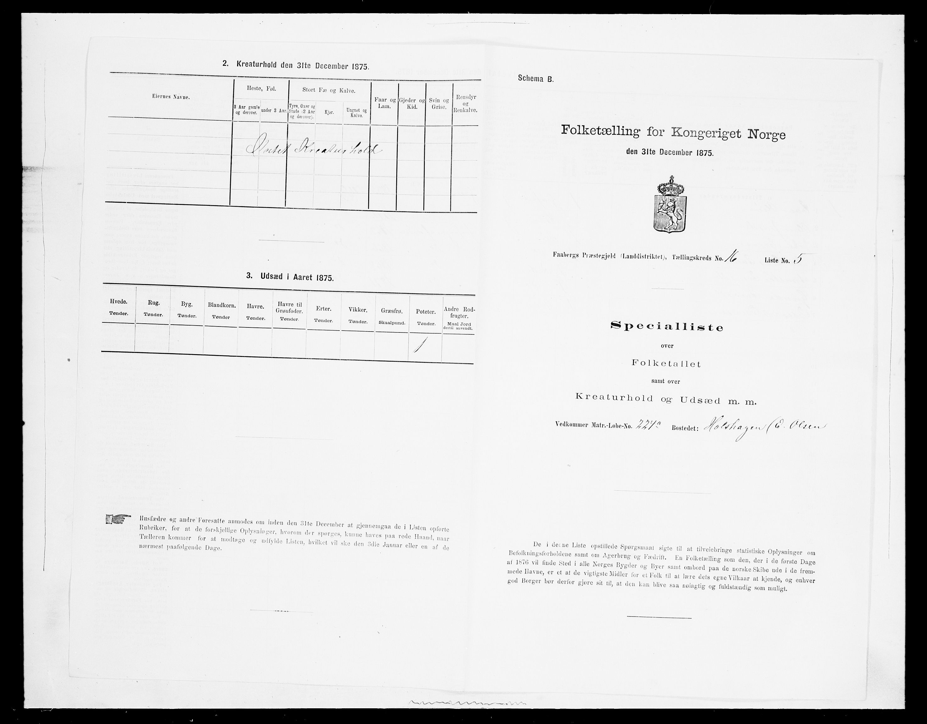 SAH, 1875 census for 0524L Fåberg/Fåberg og Lillehammer, 1875, p. 1924