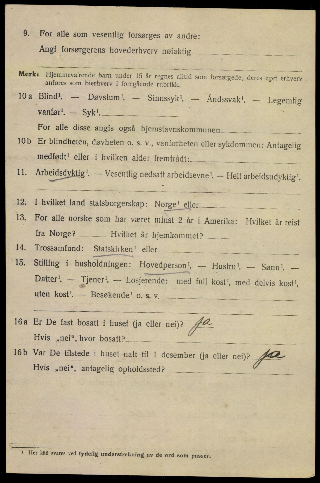 SAKO, 1920 census for Kragerø, 1920, p. 5340