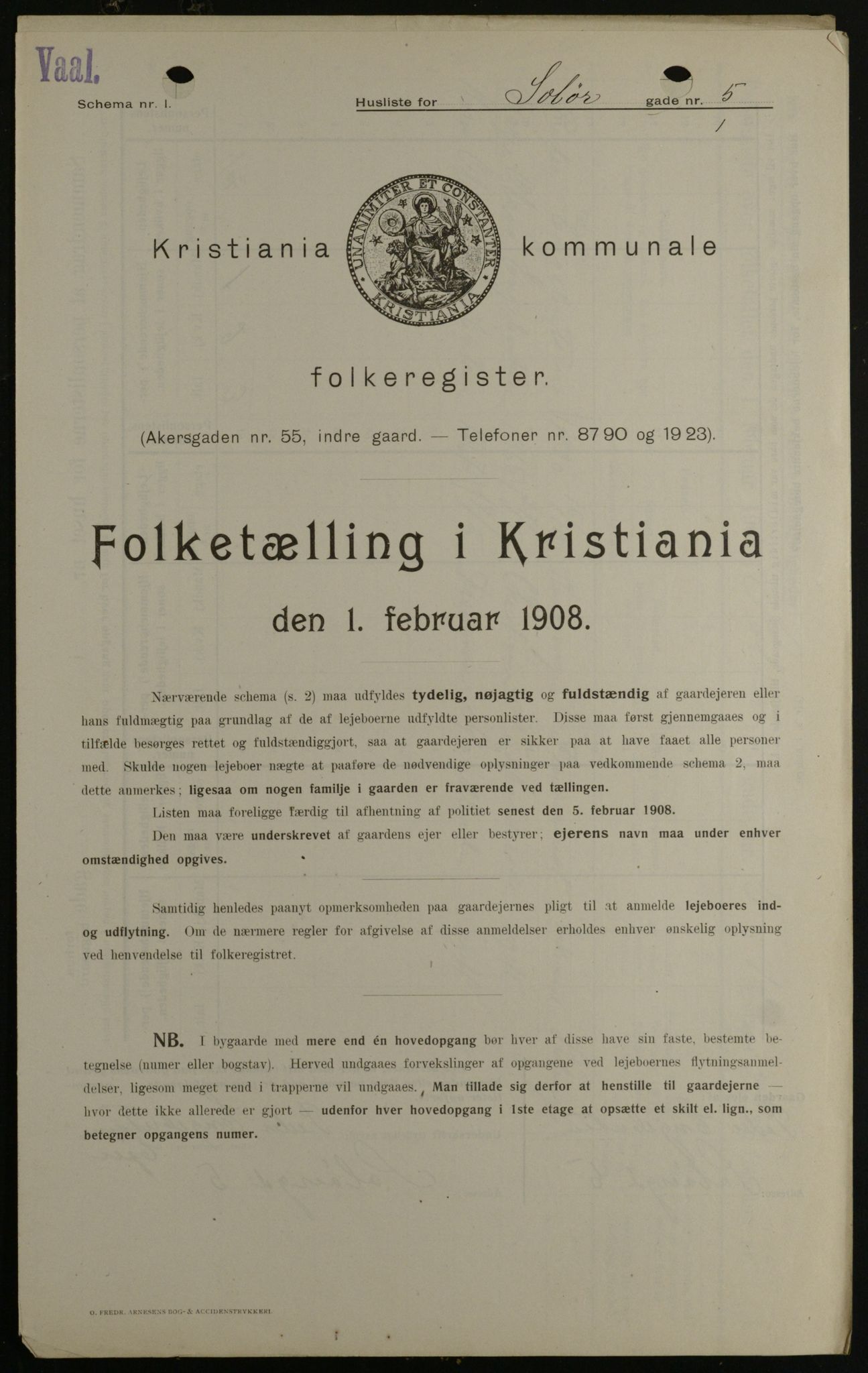 OBA, Municipal Census 1908 for Kristiania, 1908, p. 89845