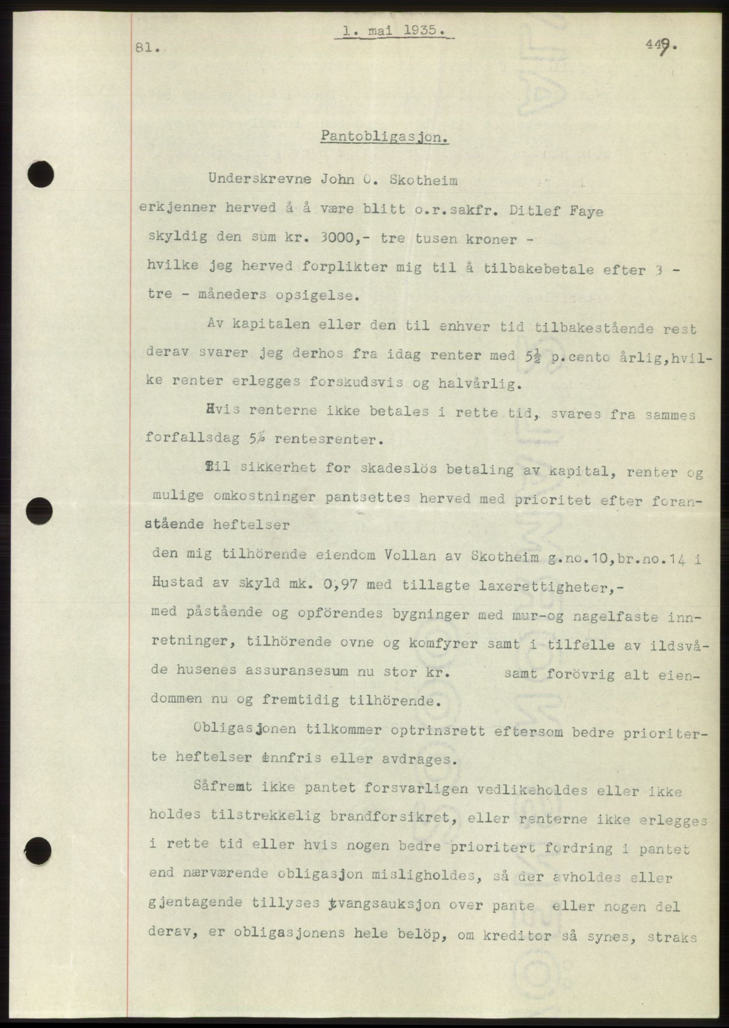 Romsdal sorenskriveri, AV/SAT-A-4149/1/2/2C/L0066: Mortgage book no. 60, 1934-1935, Deed date: 01.05.1935