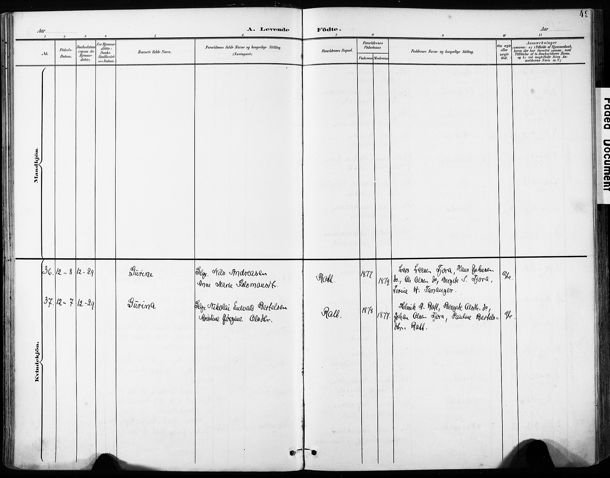 Håland sokneprestkontor, AV/SAST-A-101802/001/30BA/L0013: Parish register (official) no. A 12, 1901-1913, p. 49