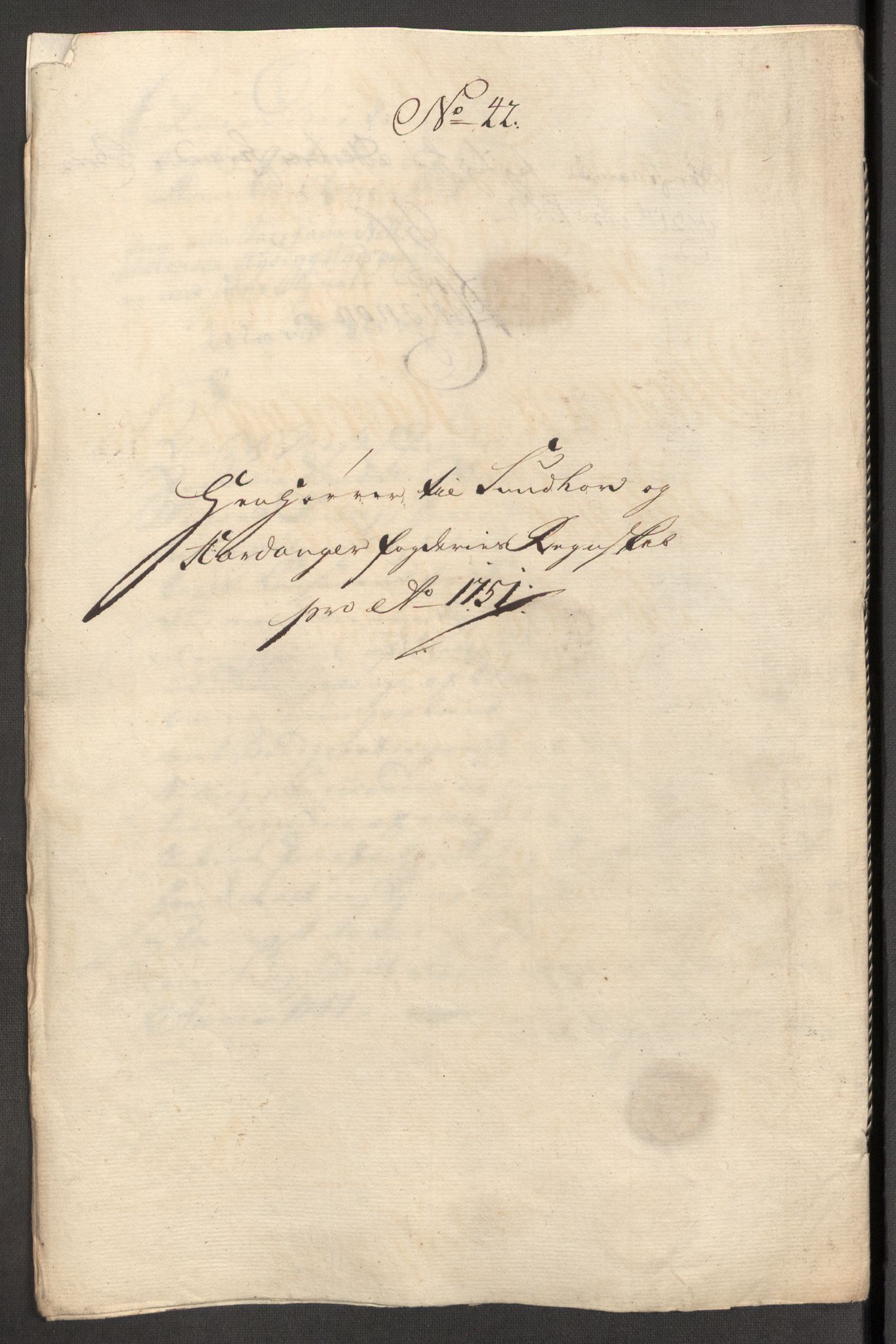 Rentekammeret inntil 1814, Reviderte regnskaper, Fogderegnskap, AV/RA-EA-4092/R48/L3056: Fogderegnskap Sunnhordland og Hardanger, 1751, p. 320