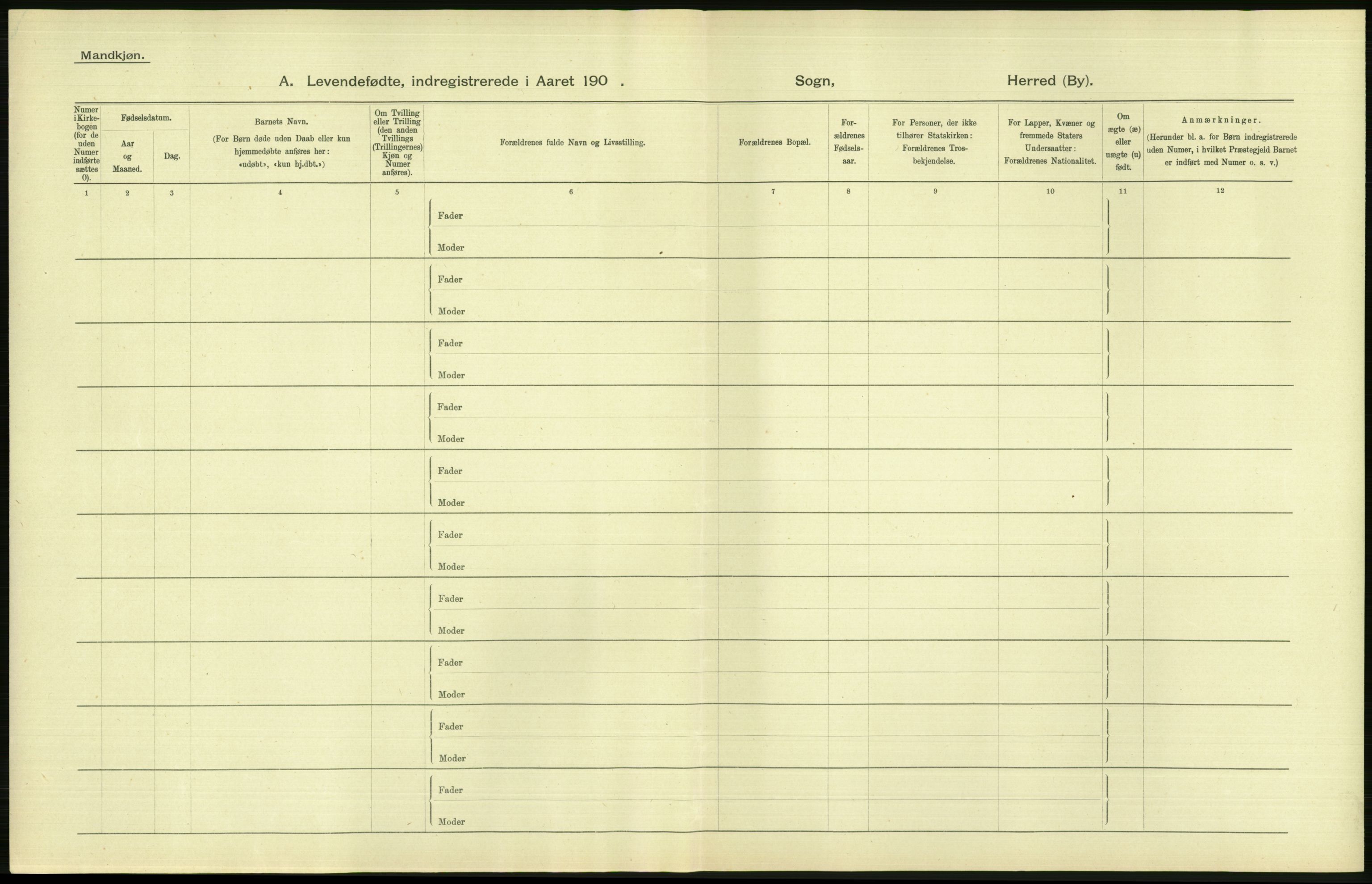 Statistisk sentralbyrå, Sosiodemografiske emner, Befolkning, AV/RA-S-2228/D/Df/Dfa/Dfaa/L0011: Lister og Mandal amt: Fødte, gifte, døde, 1903, p. 52