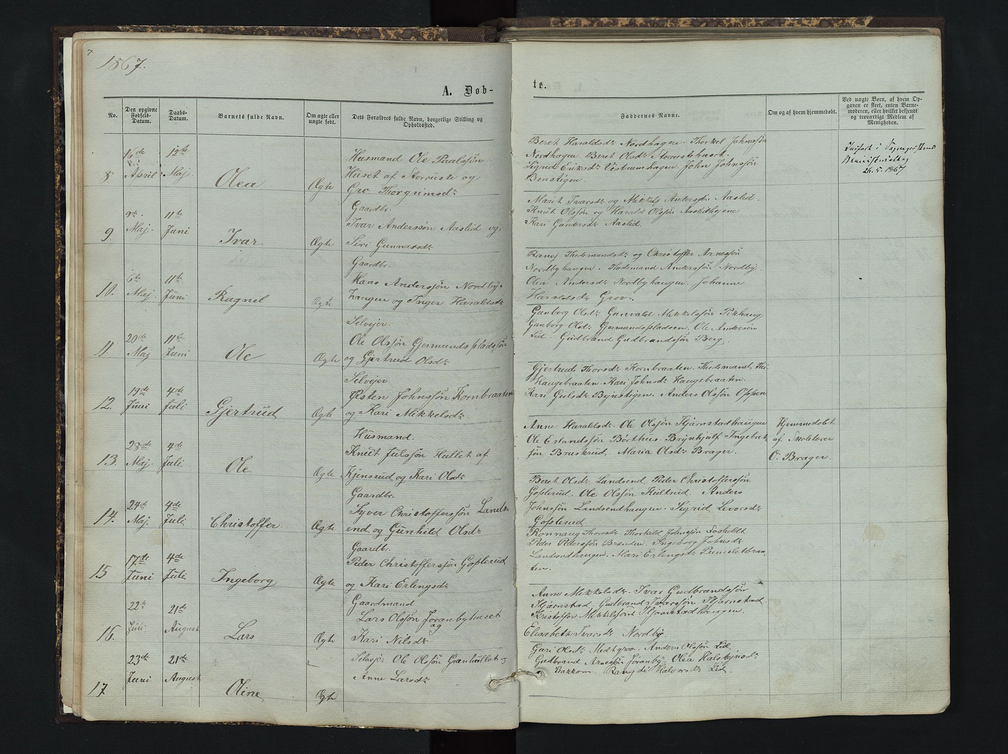 Sør-Aurdal prestekontor, SAH/PREST-128/H/Ha/Hab/L0004: Parish register (copy) no. 4, 1865-1893, p. 7