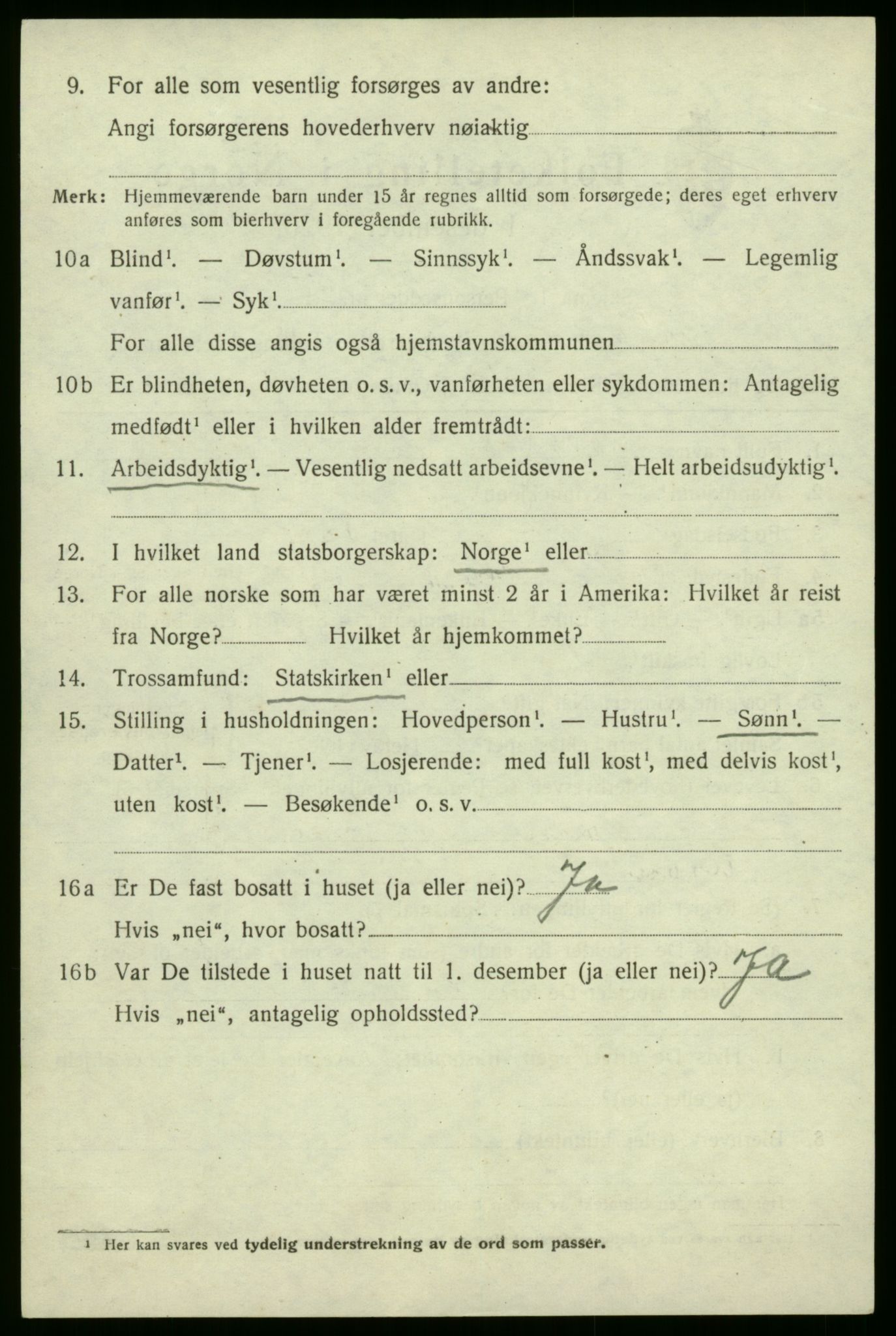 SAB, 1920 census for Brekke, 1920, p. 337