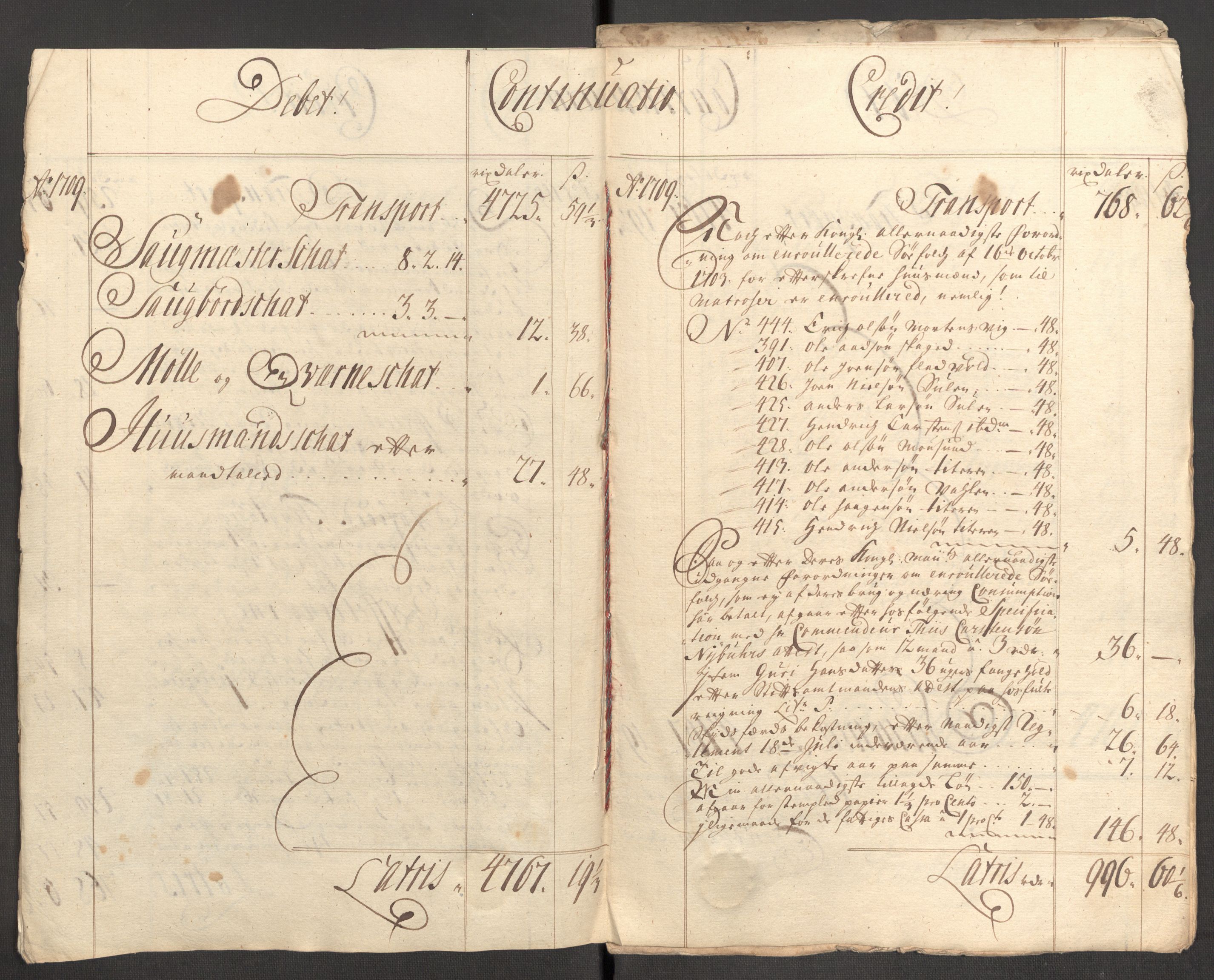 Rentekammeret inntil 1814, Reviderte regnskaper, Fogderegnskap, AV/RA-EA-4092/R57/L3858: Fogderegnskap Fosen, 1708-1709, p. 205