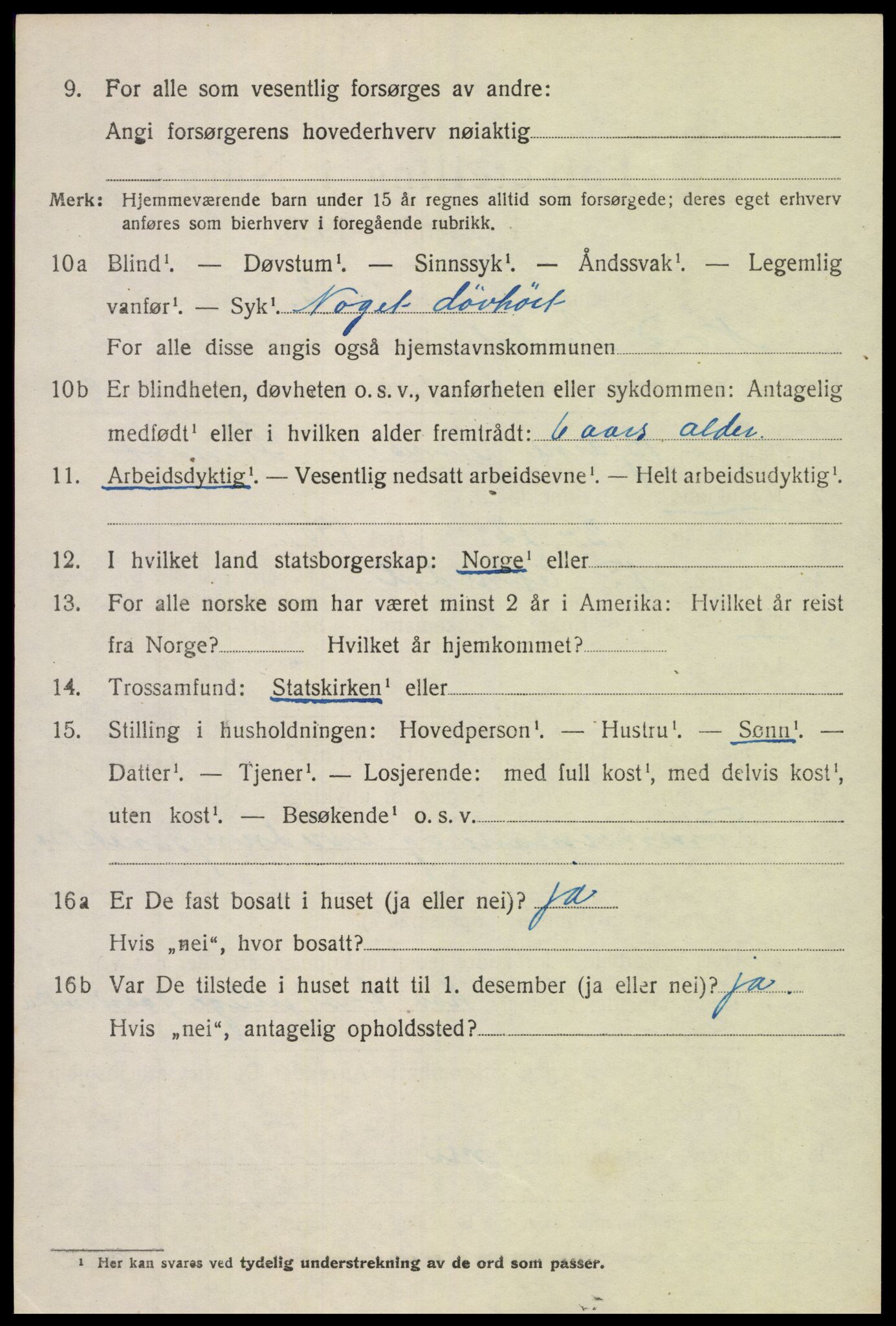 SAH, 1920 census for Nord-Aurdal, 1920, p. 3149