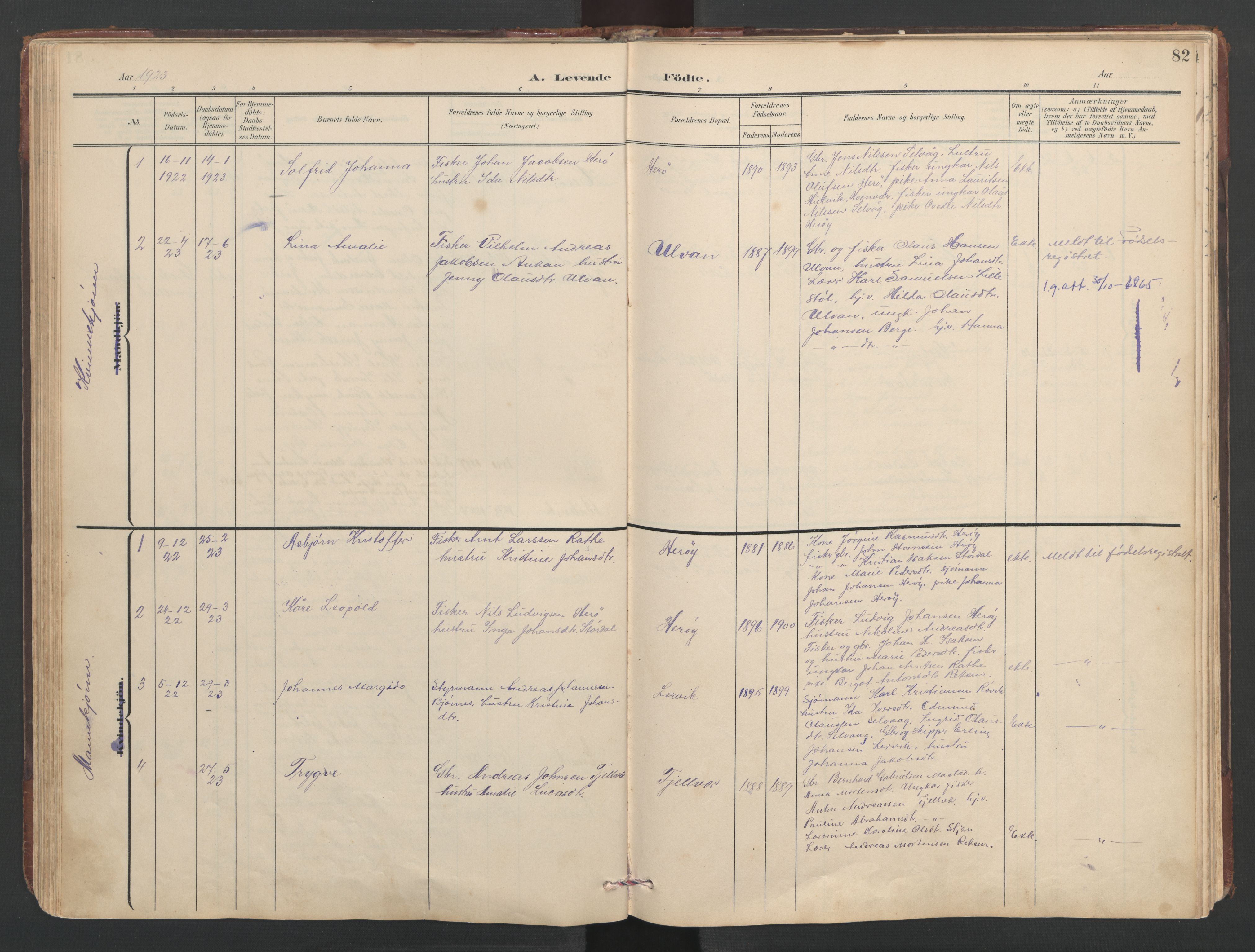 Ministerialprotokoller, klokkerbøker og fødselsregistre - Sør-Trøndelag, SAT/A-1456/638/L0571: Parish register (copy) no. 638C03, 1901-1930, p. 82