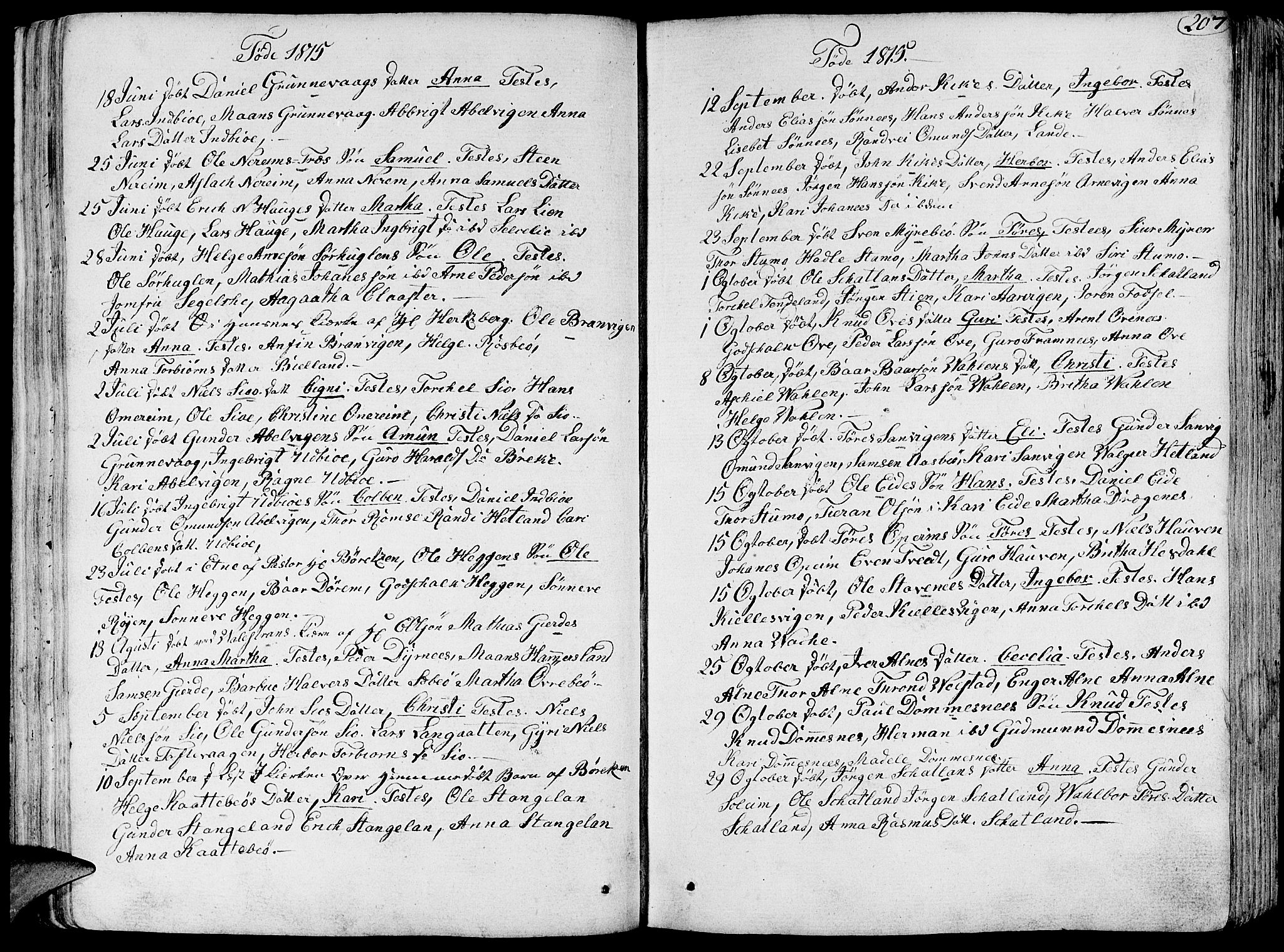 Fjelberg sokneprestembete, SAB/A-75201/H/Haa: Parish register (official) no. A 3, 1788-1815, p. 207